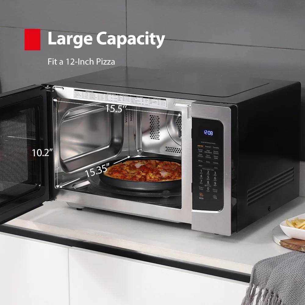 TOSHIBA 4-in-1, 1.5 cu. ft., Countertop Microwave Oven, Smart Sensor, 1000 Watts, ML-EC42P(SS), Stainless Steel - Image 9