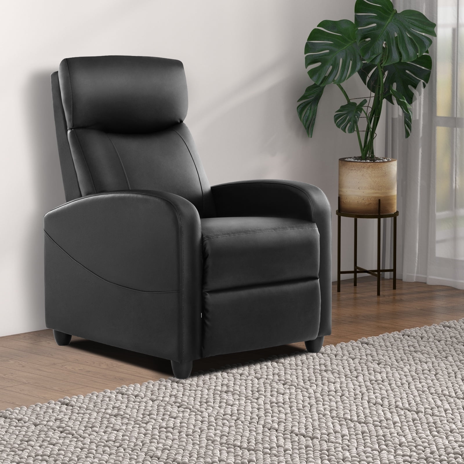 JIOABL Massage Recline Chair with Padded Seat and Massage Backrest, Black - Image 3