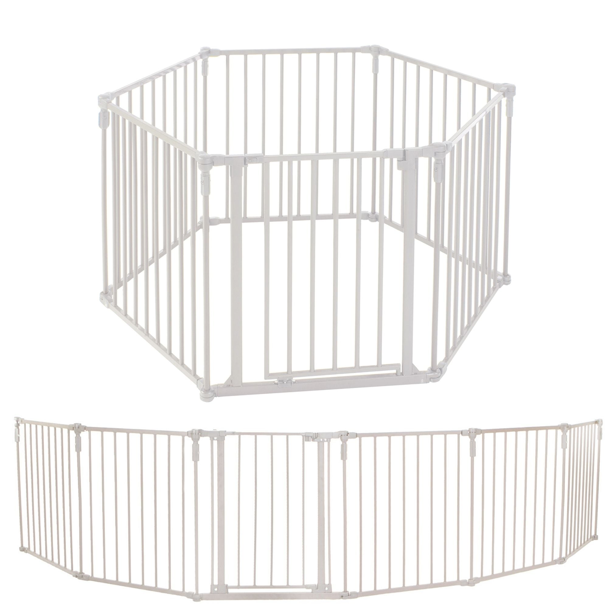 Toddleroo by North States 3-in-1 Superyard Baby Extra Wide Gate & Play Yard, Taupe Metal - Image 3