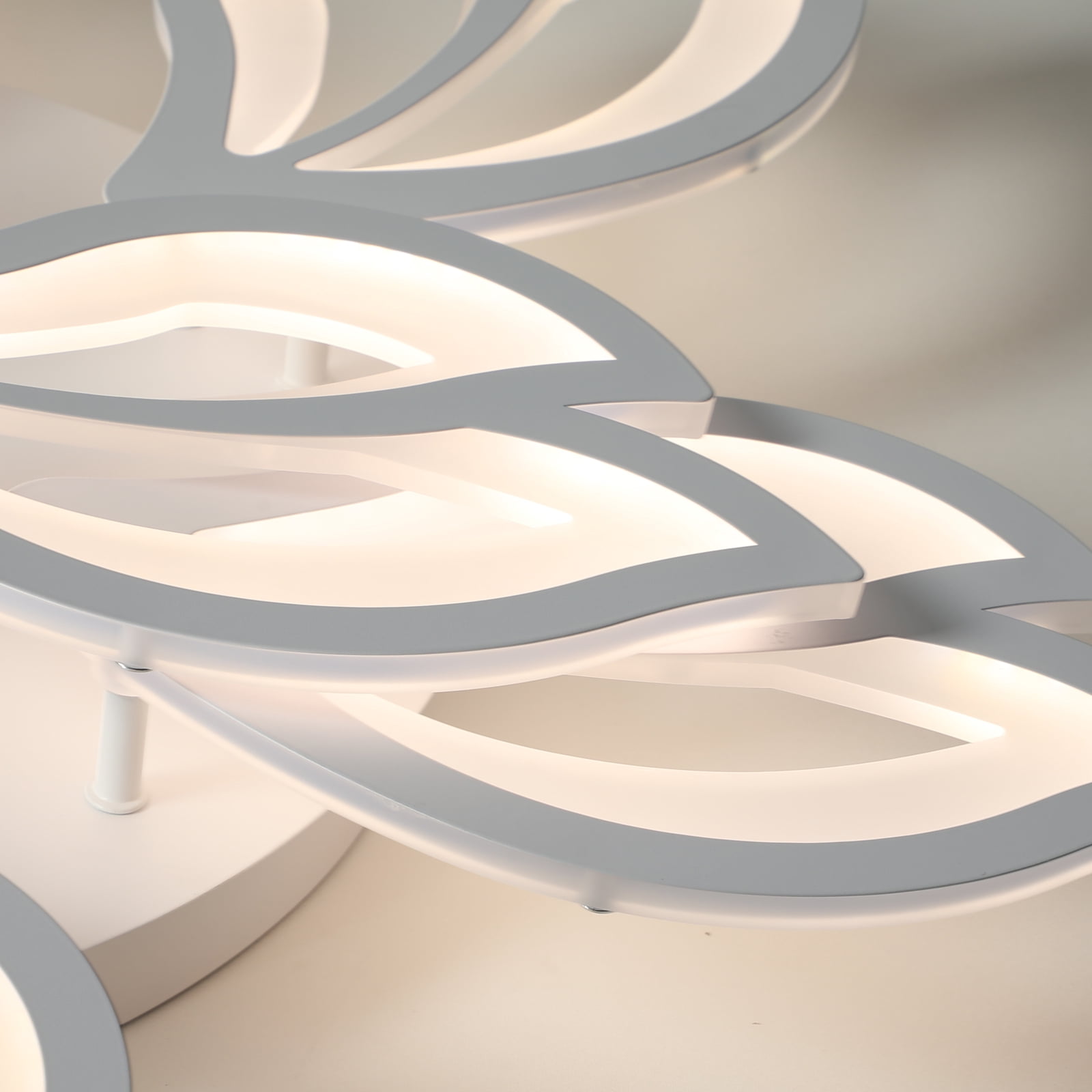 Garwarm Modern Ceiling Light, 29.5in Dimmable LED Flush Mount Ceiling Lamp, 75W Acrylic Sahde Ceiling Chandelier Lighting Fixture with Remote Control for Living Dining Room Bedroom - Image 11