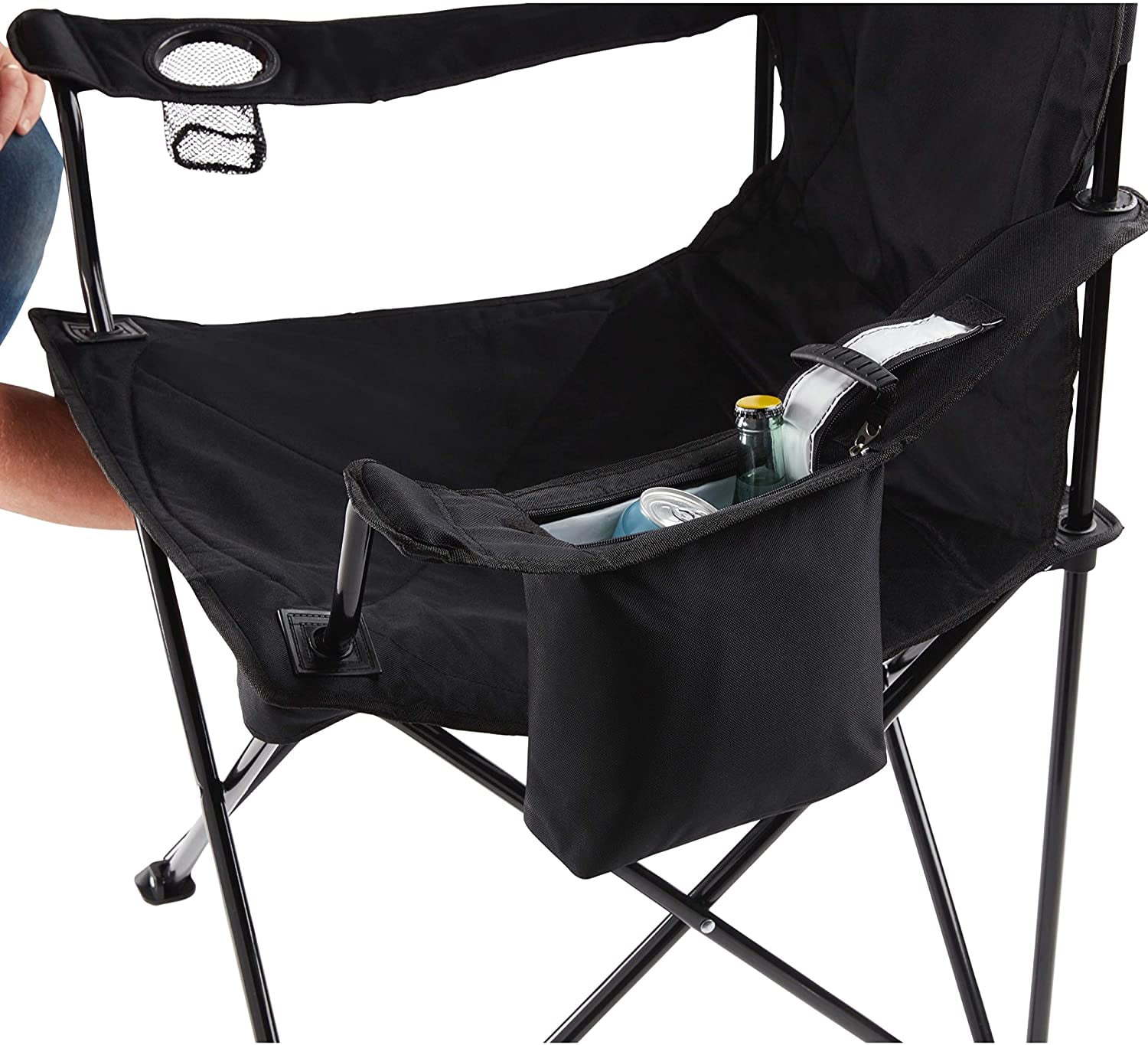 Coleman Portable Camping Chair with 4-Can Cooler, Fully Cushioned Seat and Back with Side Pocket and Cup Holder, Carry Bag Included, Collapsible Chair for Camping, Tailgates, Beach, and Sports - Image 3