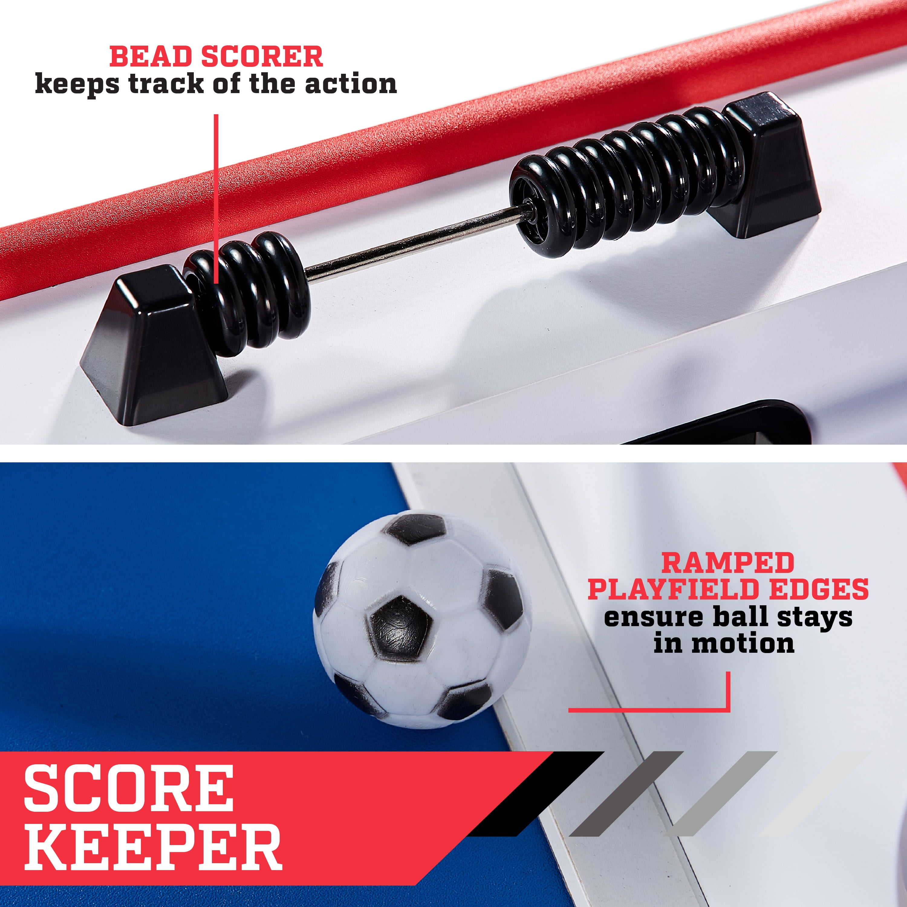 56” Arcade Foosball Table Competition Size, Soccer, Grey/Black by Hall of Games - Image 7