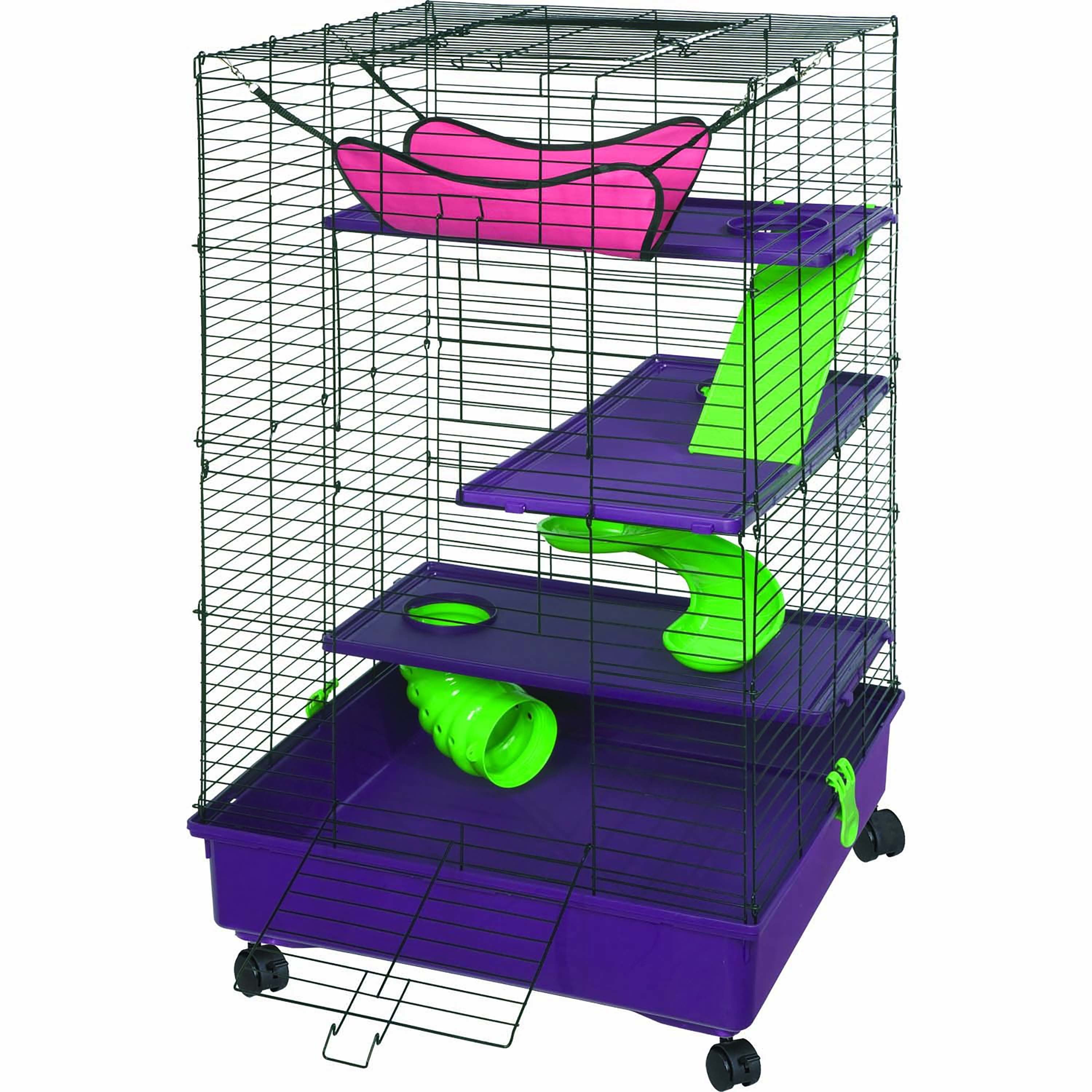 Kaytee My First Home Deluxe Multi-Level Habitat with Casters for Pet Ferrets - Image 5