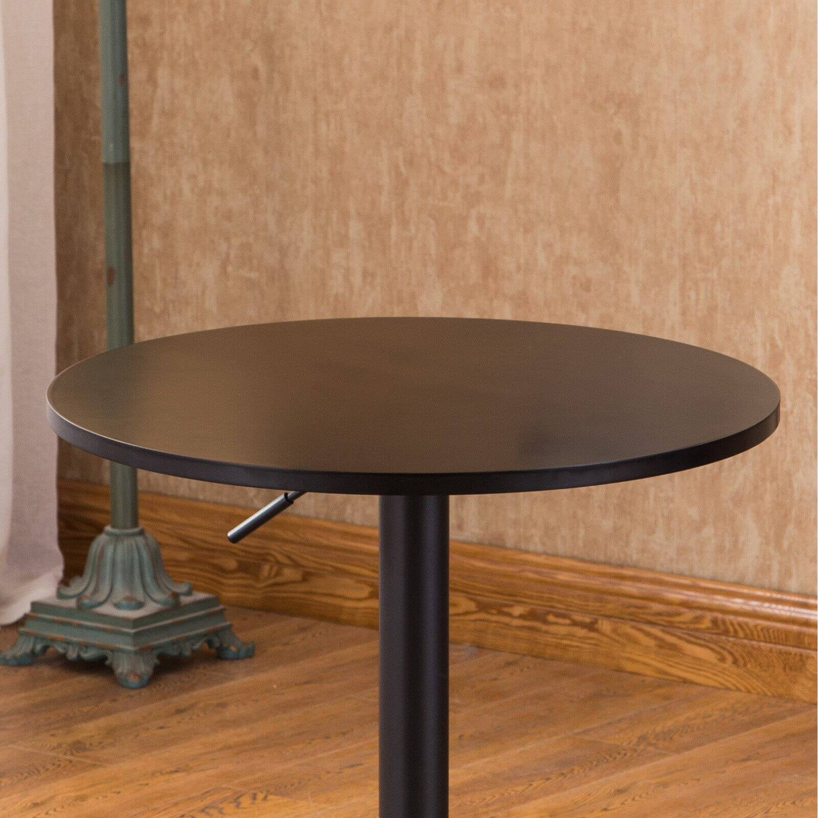 Belham Round Adjustable Height Bar Table in Black - Image 3