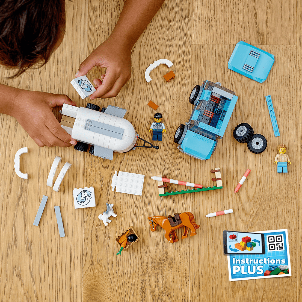 LEGO 60327 City Great Vehicles Horse Transporter Set, with SUV Toy Car, Trailer, Horse Figure and Jump, Gift Idea for Grandchildren, Kids, Boys & Girls Ages 5 and Up - Image 3