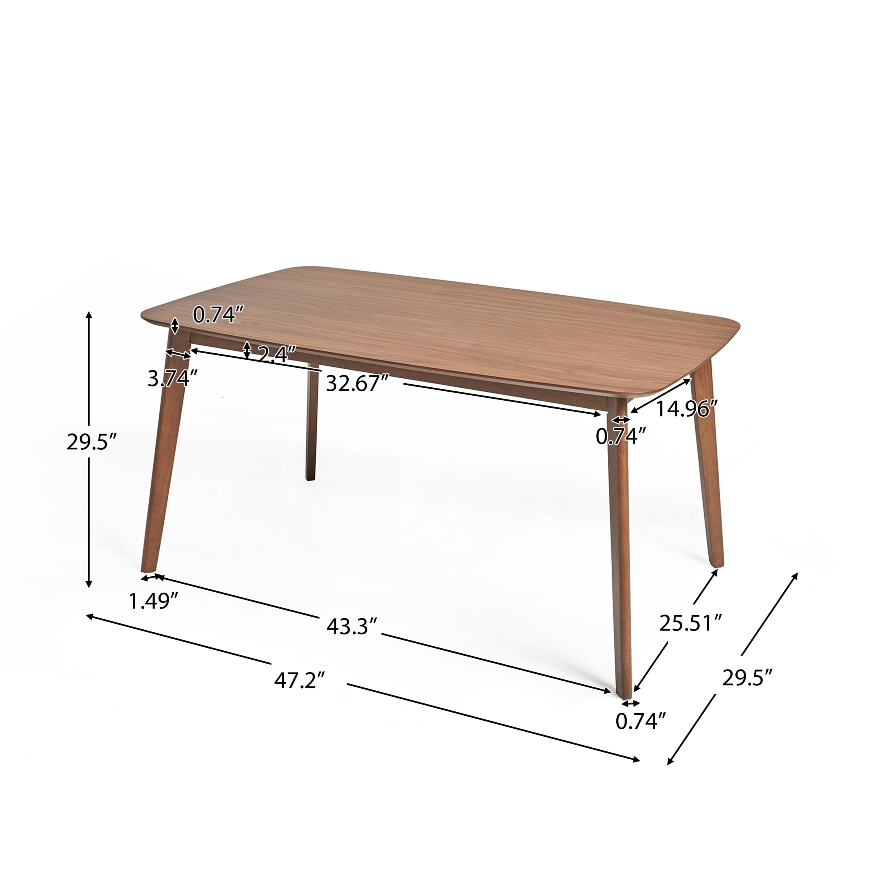 Noble House Gentry Natural Wood Dining Table, Multiple Finishes - Image 7
