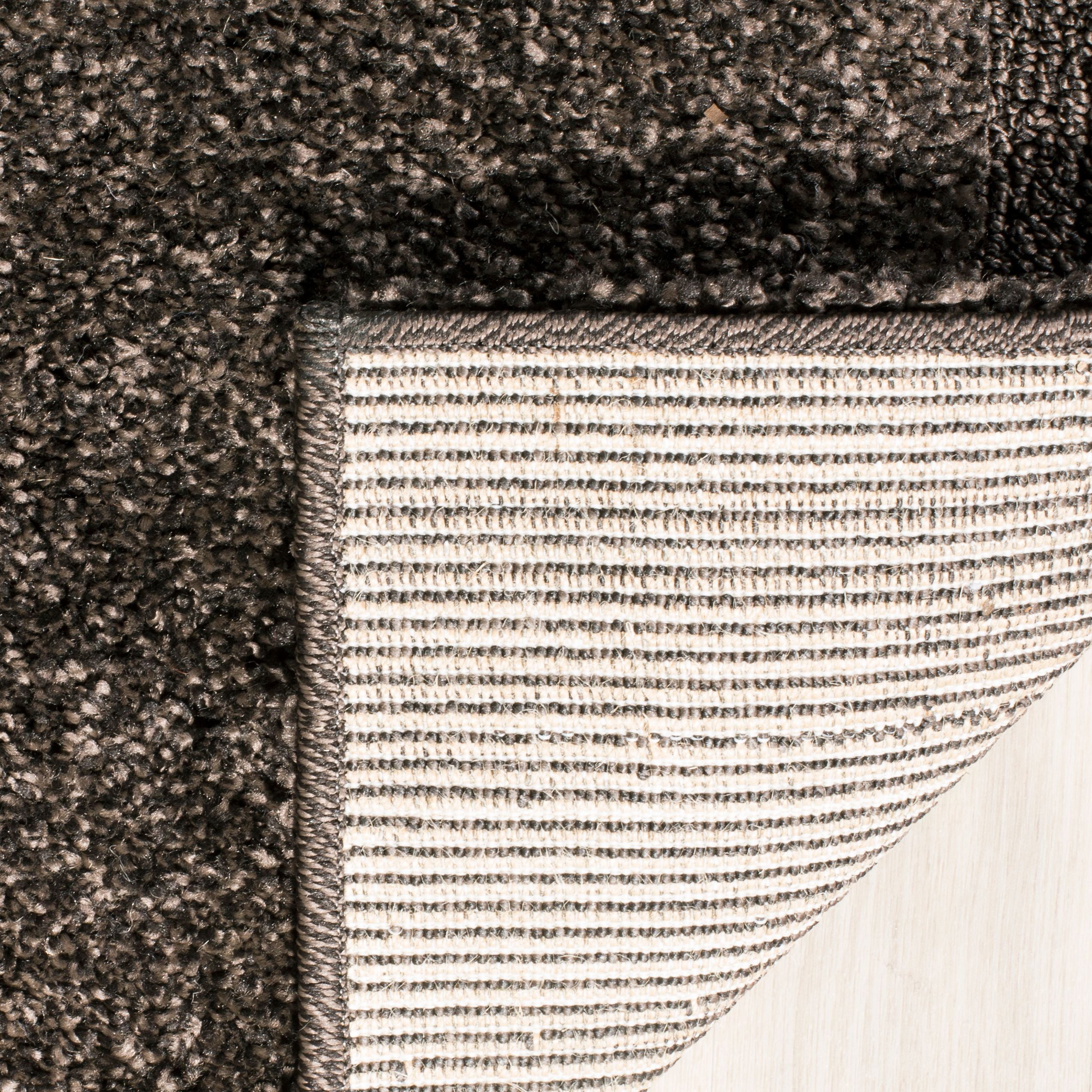 SAFAVIEH Florida Ellen Abstract Shag Area Rug, Dark Brown/Beige, 5'3" x 7'6" - Image 3