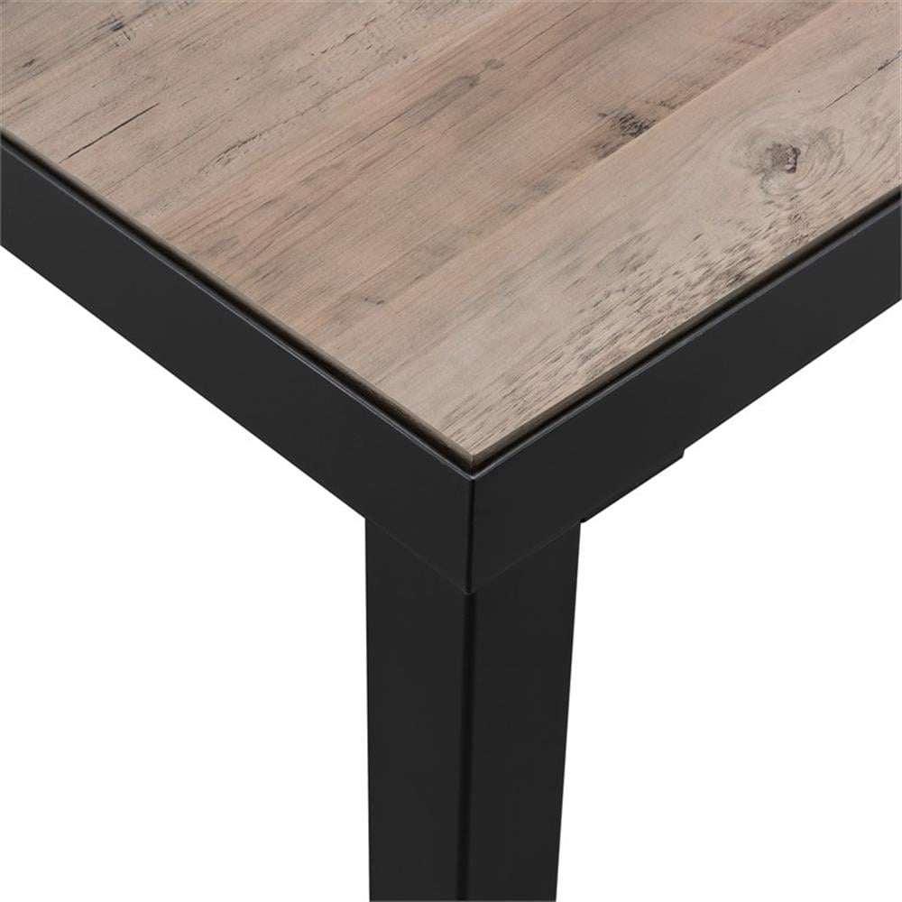 Evelyn&Zoe Jedrek 35" Wide Square Coffee Table, Blackened Bronze/Gray Oak - Image 2