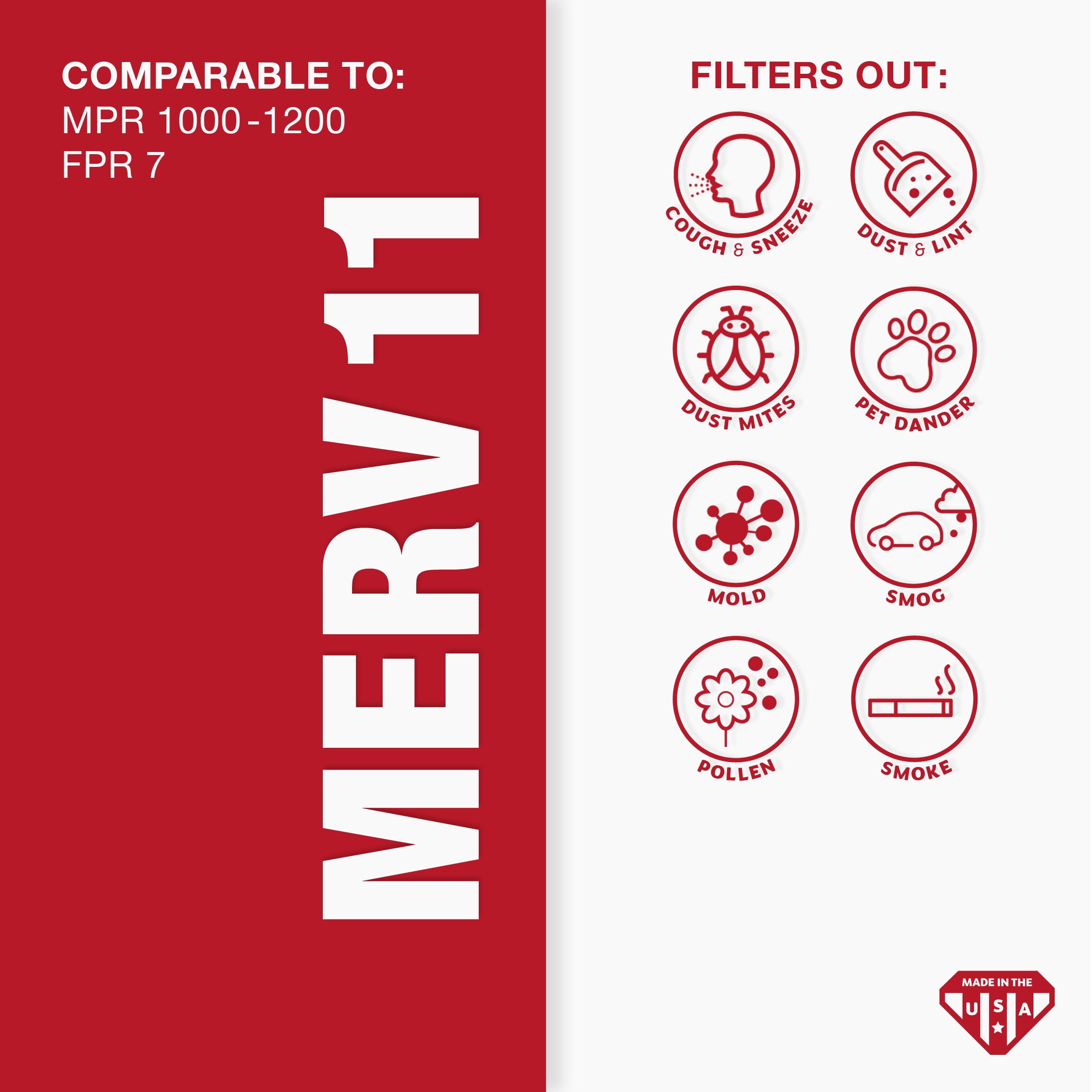 Aerostar 14x14x1 MERV 11 Pleated Air Filter, AC Furnace Air Filter, 6 Pack - Image 5