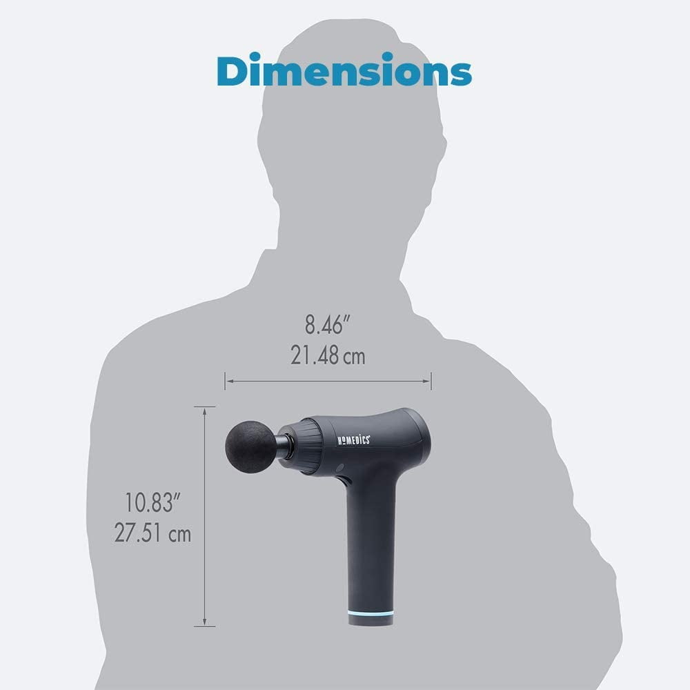 Homedics Active Fit Pro Plus Percussion Cordless Full Body Massage Gun, Black - Image 10