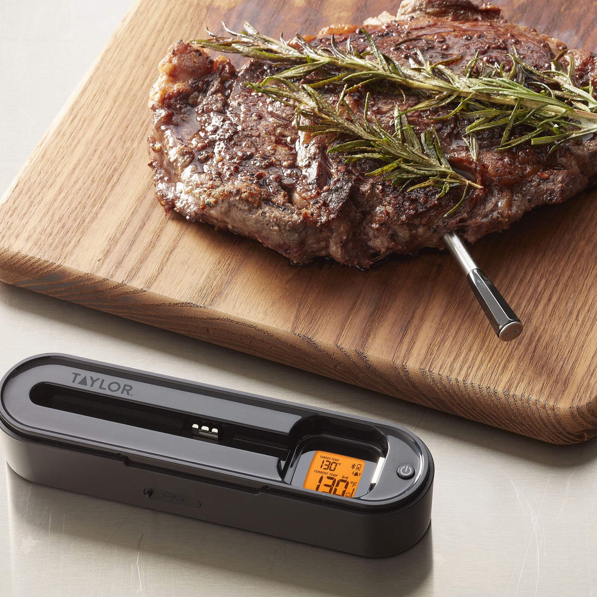 Taylor Waterproof Bluetooth Digital Wireless Grill and Meat Thermometer with Smart Probe Black - Image 8