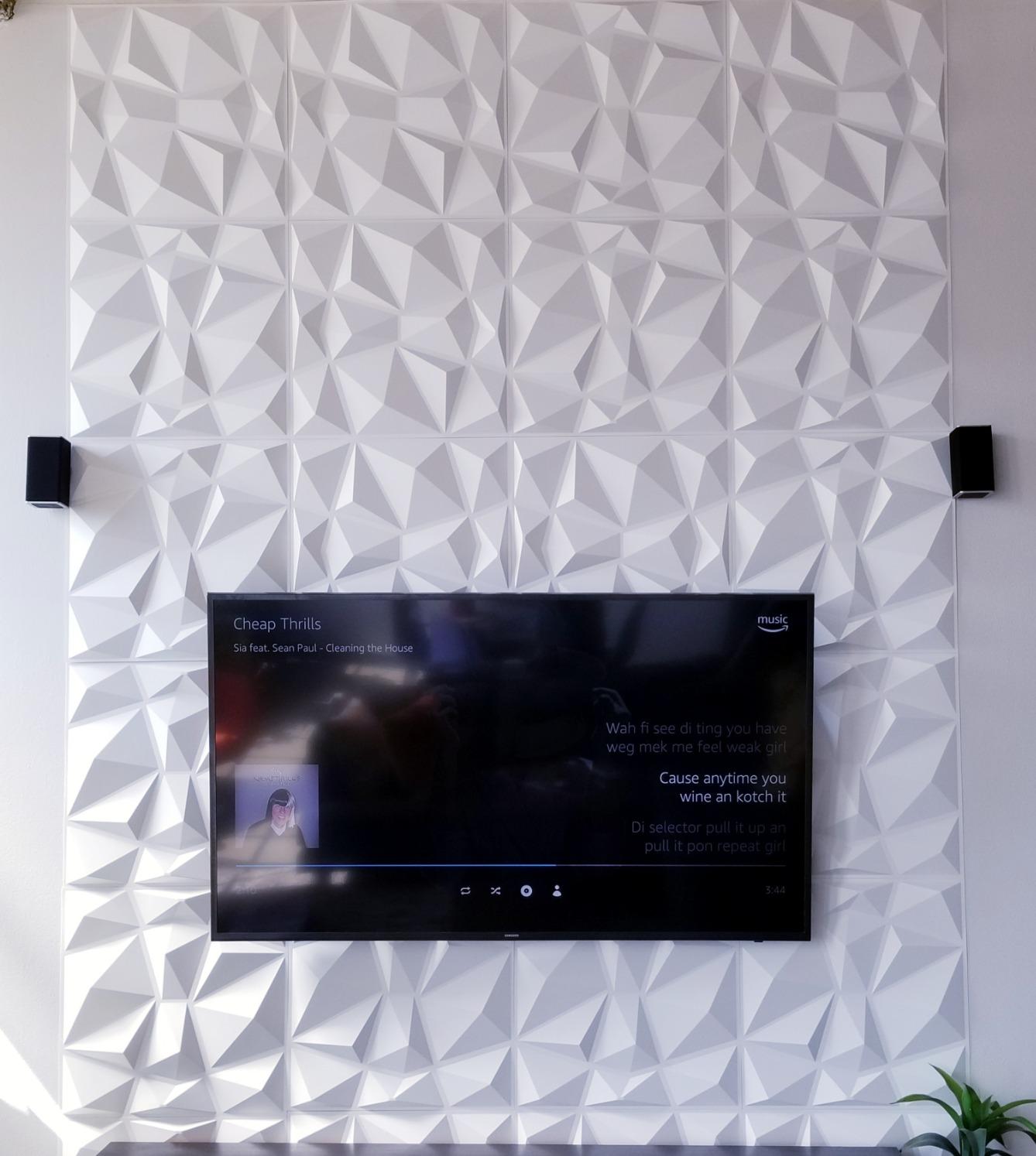 Art3d 19.7 in. x 19.7 in PVC 3D Wall Panel (12-Pack) Tile in White - Image 4