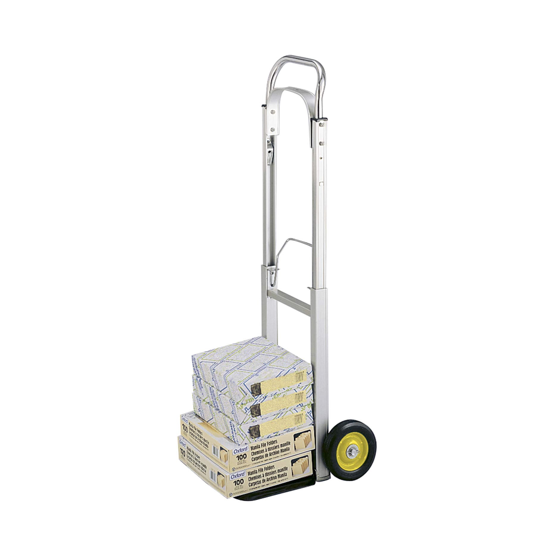 Safco 4061 250 lbs. Capacity 15-1/2 in. x 16-1/ 2 in. x 43-1/2 in. Hideaway Aluminum Hand Truck - Image 3