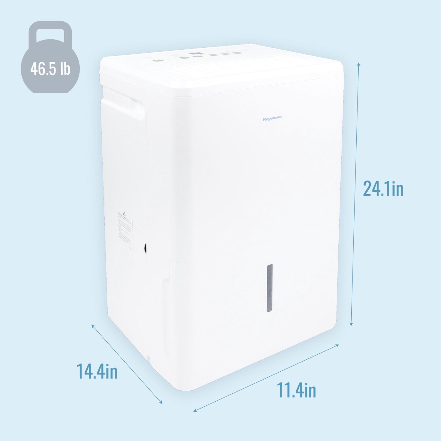 Keystone 50-Pint Portable 4500 Sq ft Dehumidifier with Pump, KYSTD50PAE - Image 10