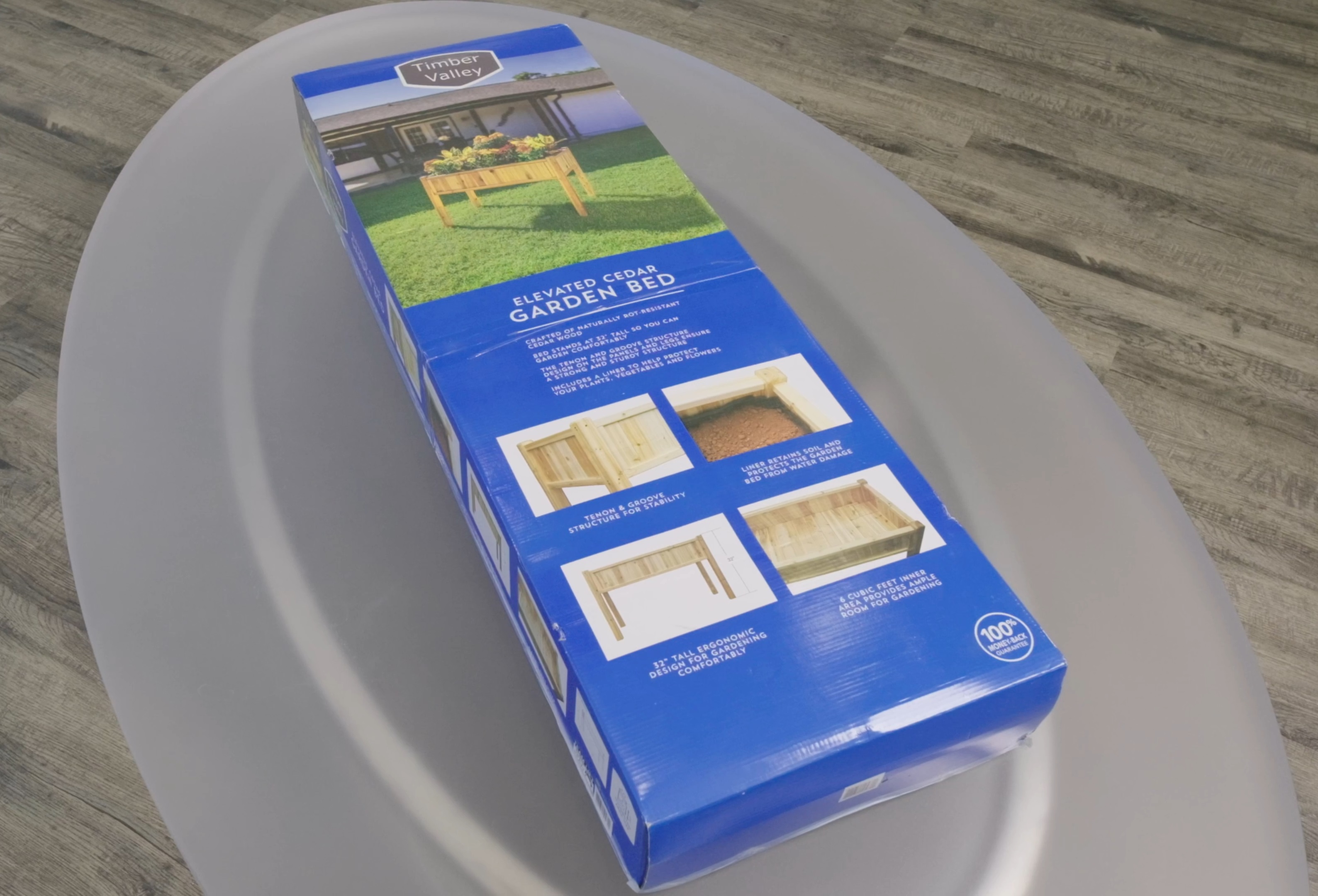 Timber Valley Cedar Wood Elevated Garden Bed Raised Planter with Thick Legs - Image 4