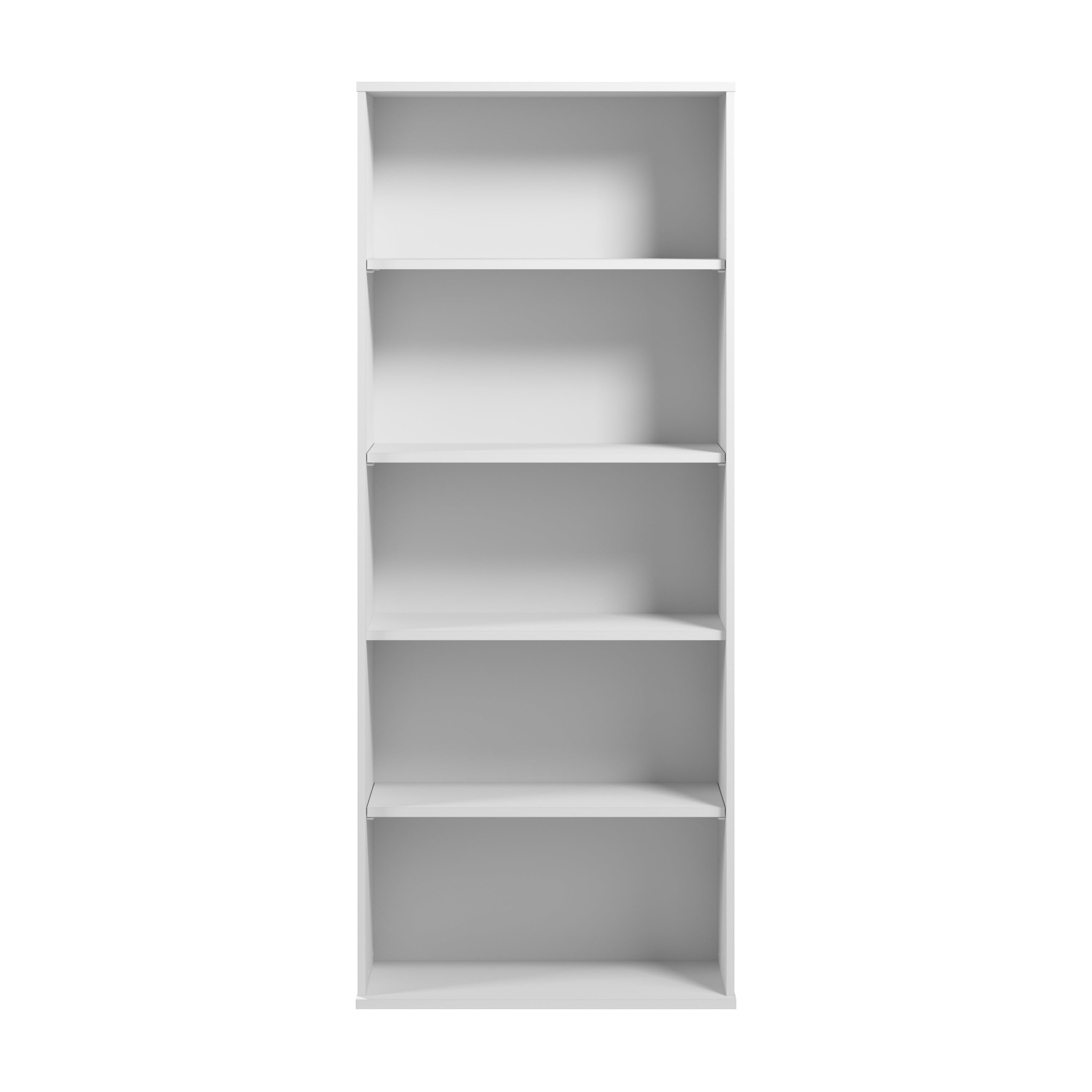 Bush Business Furniture Hustle Tall 5 Shelf Bookcase in White - Image 4