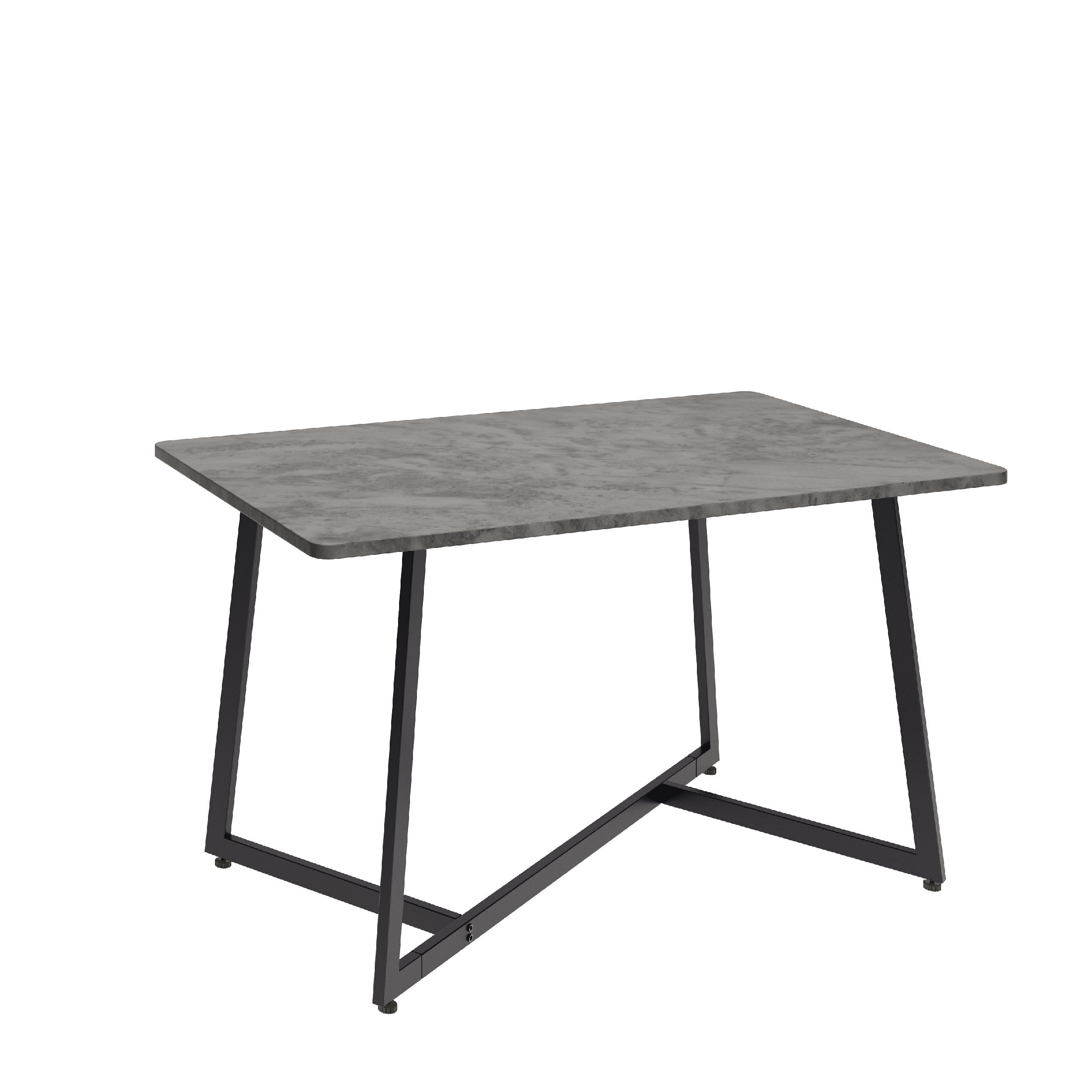 PORKISS 5 Piece Dining Table and Chair Set, Kitchen Dining Room Table Set with Faux Marble Table PU Leather Chairs, Rectangle Dining Table Set for 4, Dinette Set for Small Space, Gray + Black - Image 10