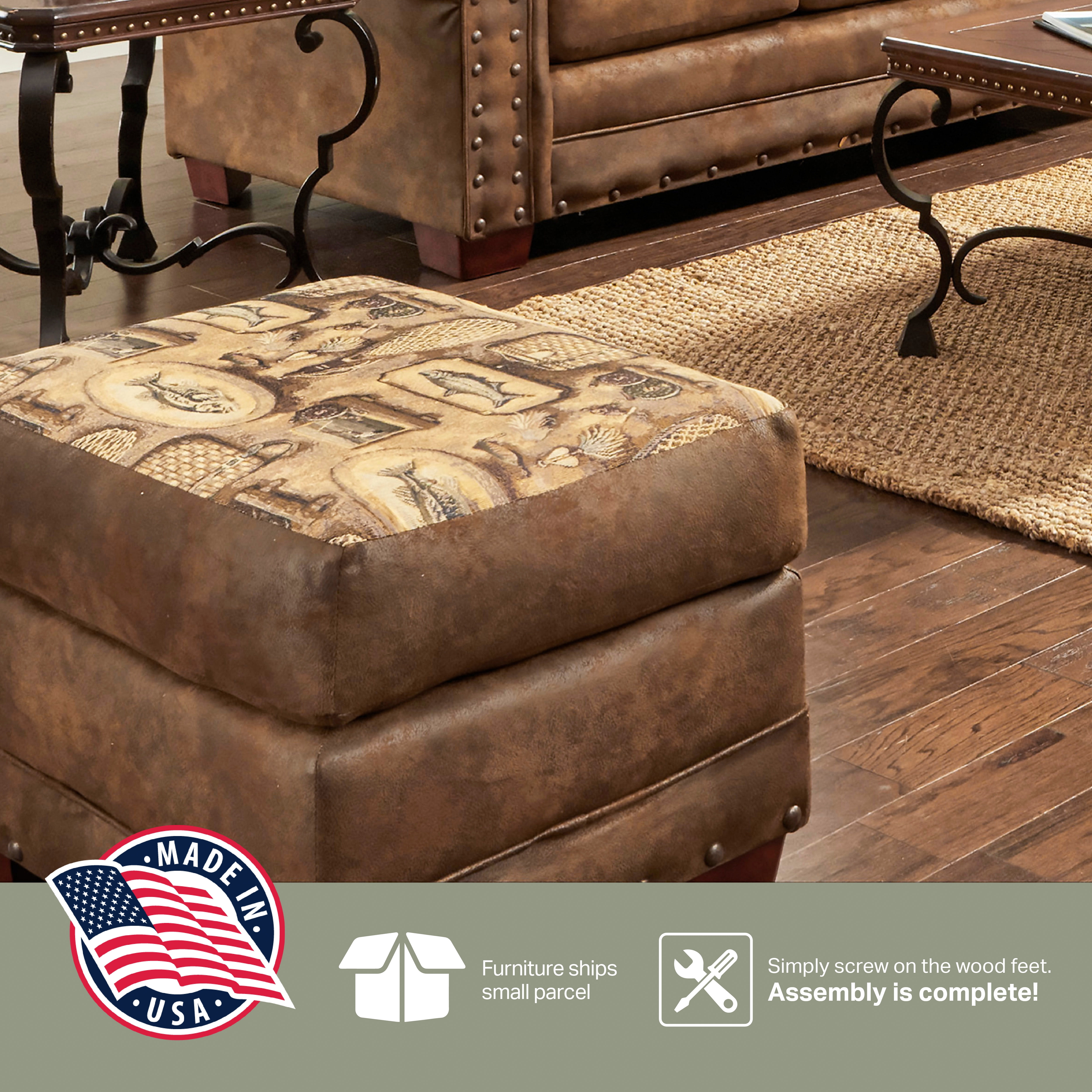 American Furniture Classics Model 8500-80 River Bend Ottoman - Image 5
