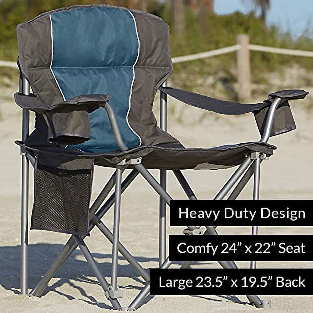 500-lb. Capacity Heavy-Duty Portable Chair Blue 500 lb - Image 7