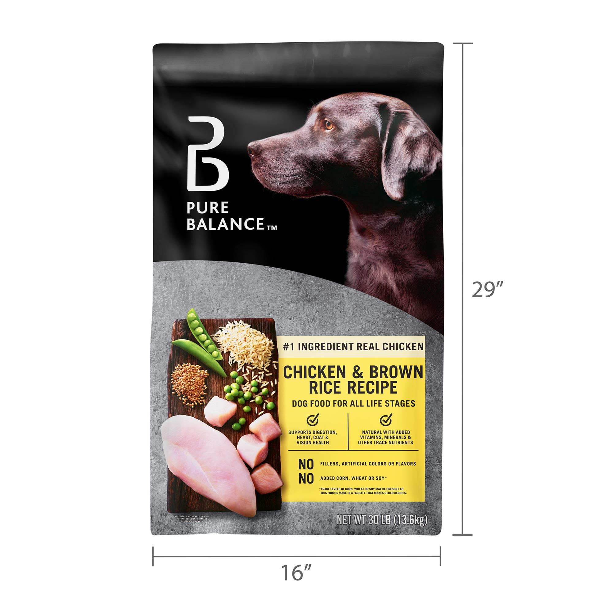 Pure Balance Chicken & Brown Rice Recipe Dry Dog Food, 30 lbs - Image 2