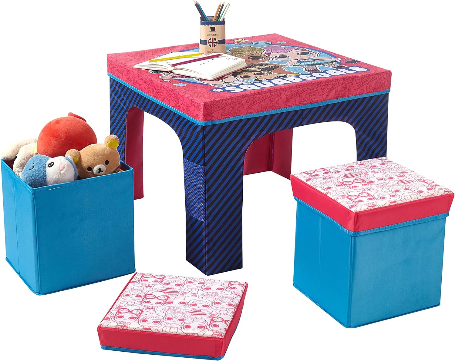 LOL Surprise 3 Piece Collapsible Storage Table and Chair Set - Image 2