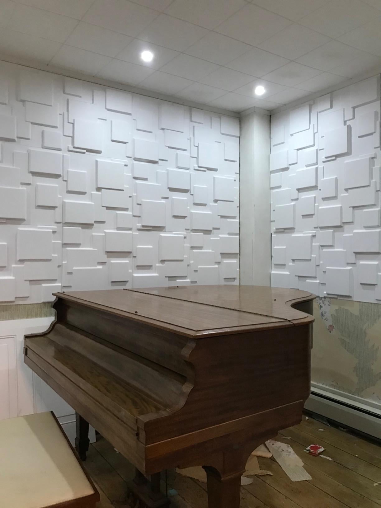 Art3d Squares Design 19.7 in. x 19.7 in. PVC 3D Wall Panel (12-Pack) - Image 4