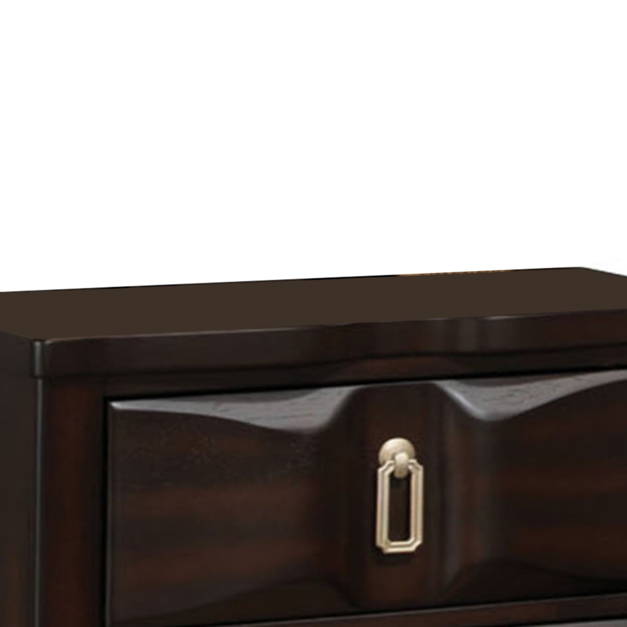 Transitional Style Wood Nightstand with 2 Drawers Espresso Brown - Saltoro Sherpi - Image 3
