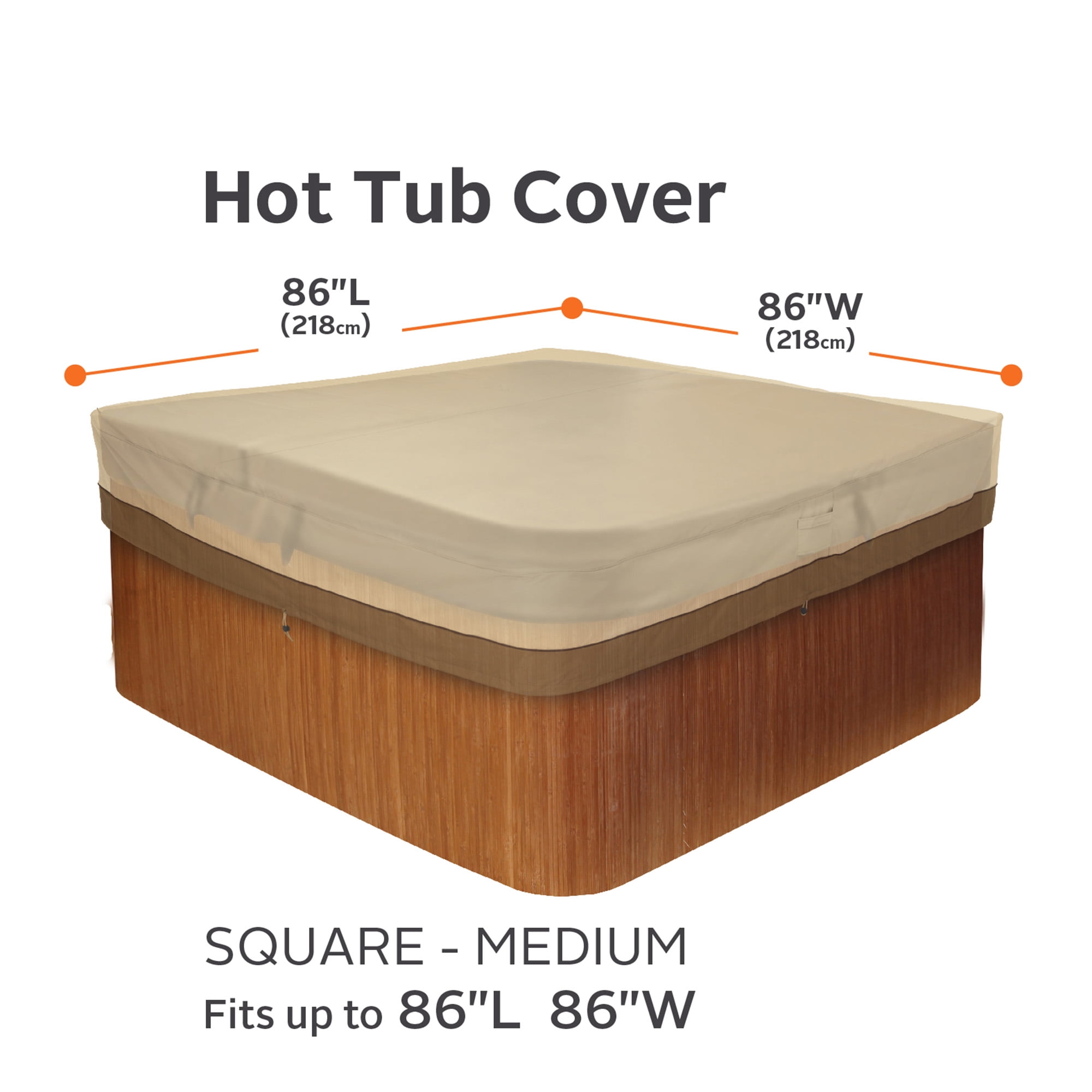 Classic Accessories Veranda Water-Resistant 86 Inch Square Hot Tub Cover - Image 3