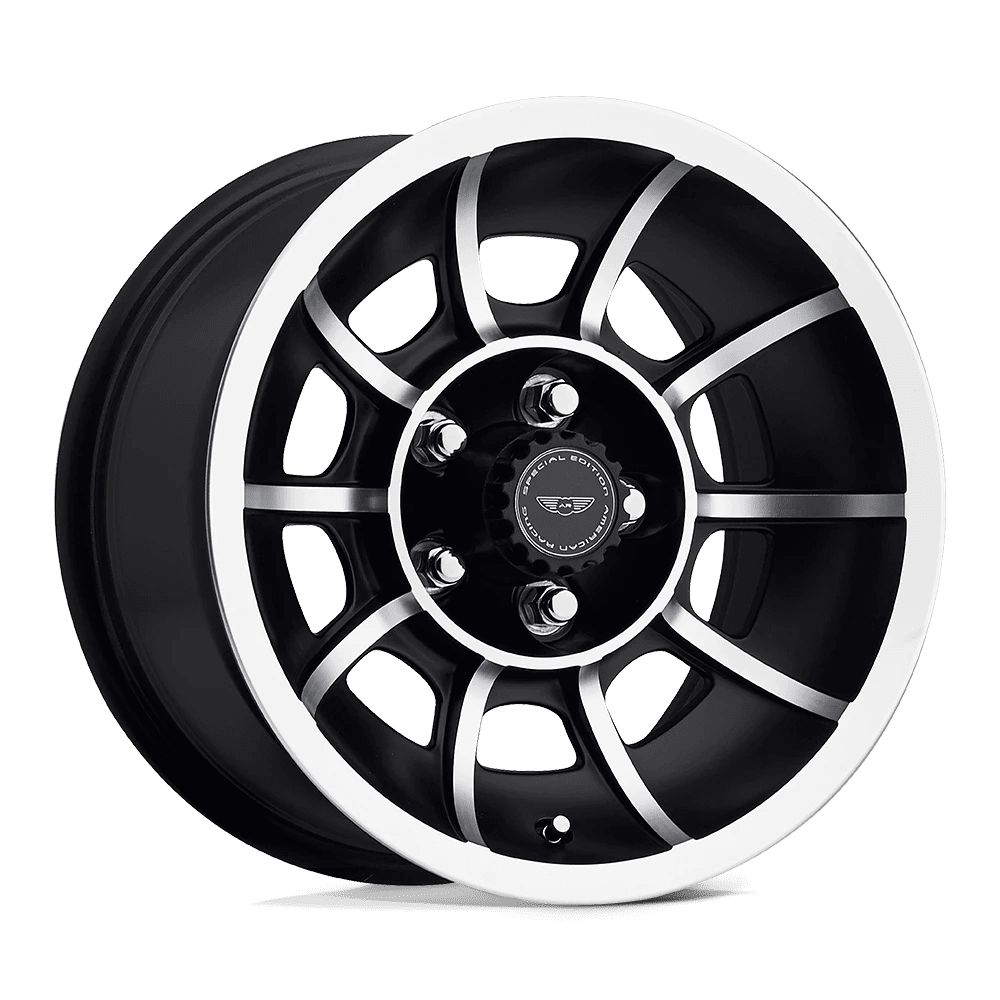 American Racing Vintage Aluminum Rim VN47 VECTOR 15X8.5in Satin Black Machined Finish, VN4758565B - Image 2
