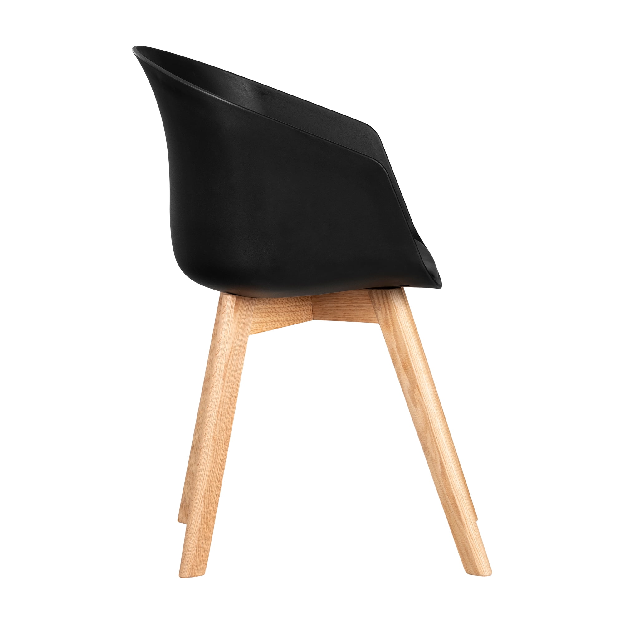 Flam Chair with Wooden Legs-Black-South Shore - Image 3