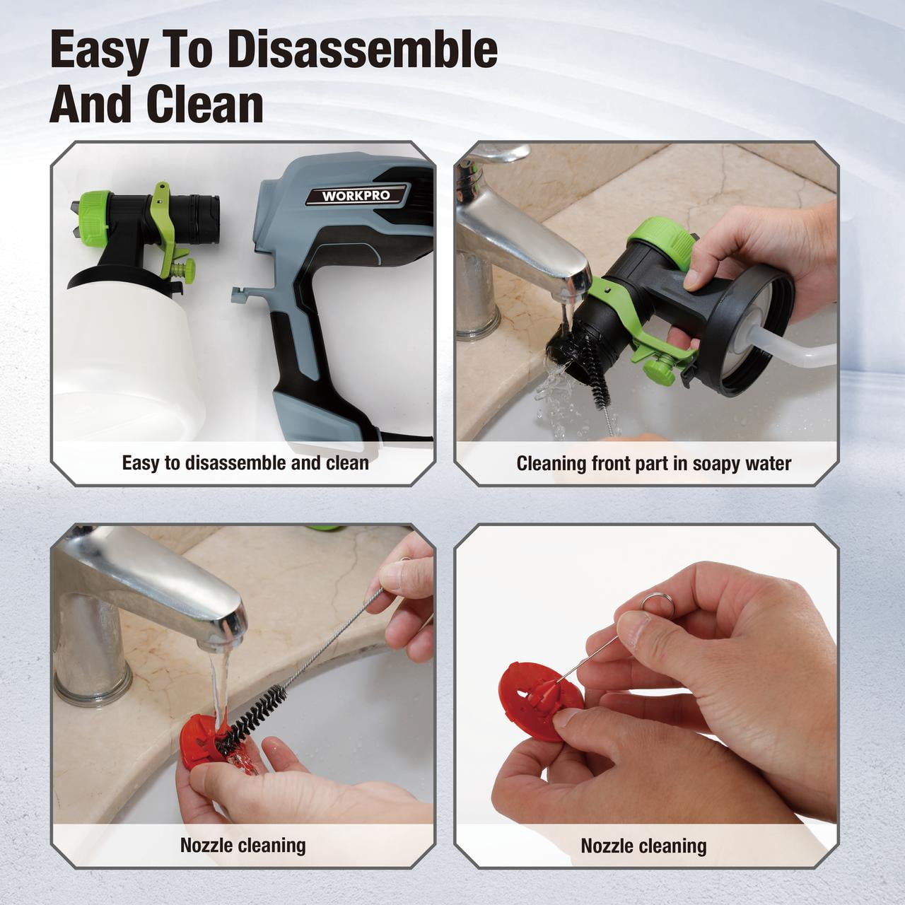 WORKPRO Plus 14GPH Electric Paint Sprayer, 120 Volt, Model 2234, New - Image 9