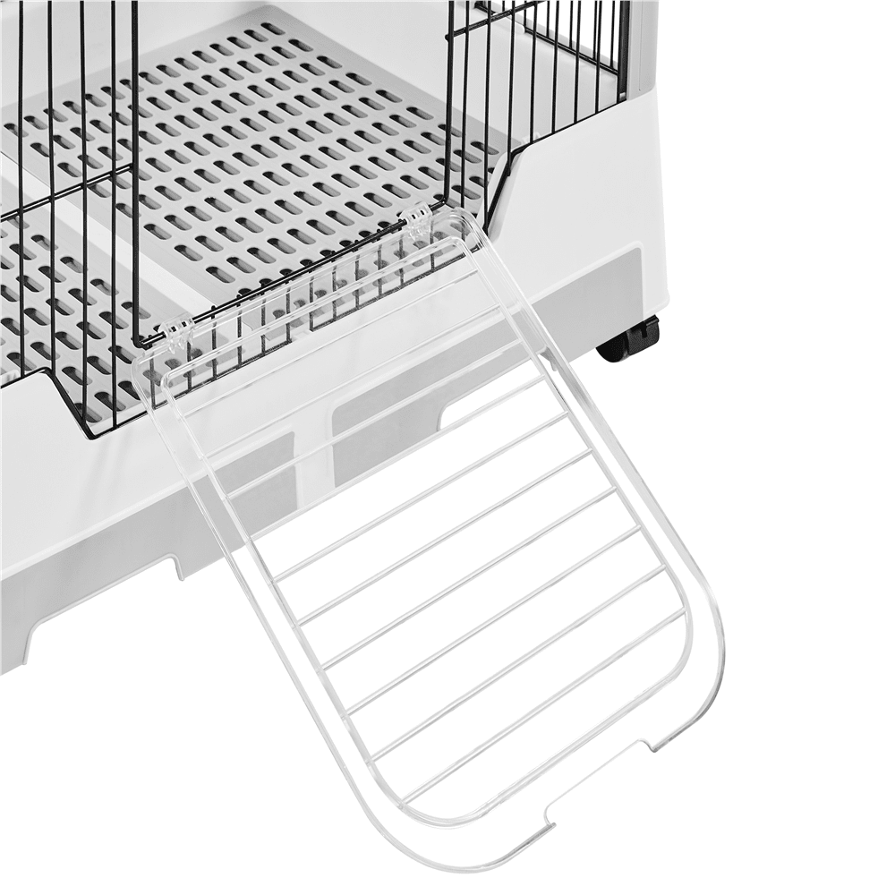 SmileMart 4-Level Rolling Rabbit Cage with Platform and Ramp for Small Animal, Gray - Image 7