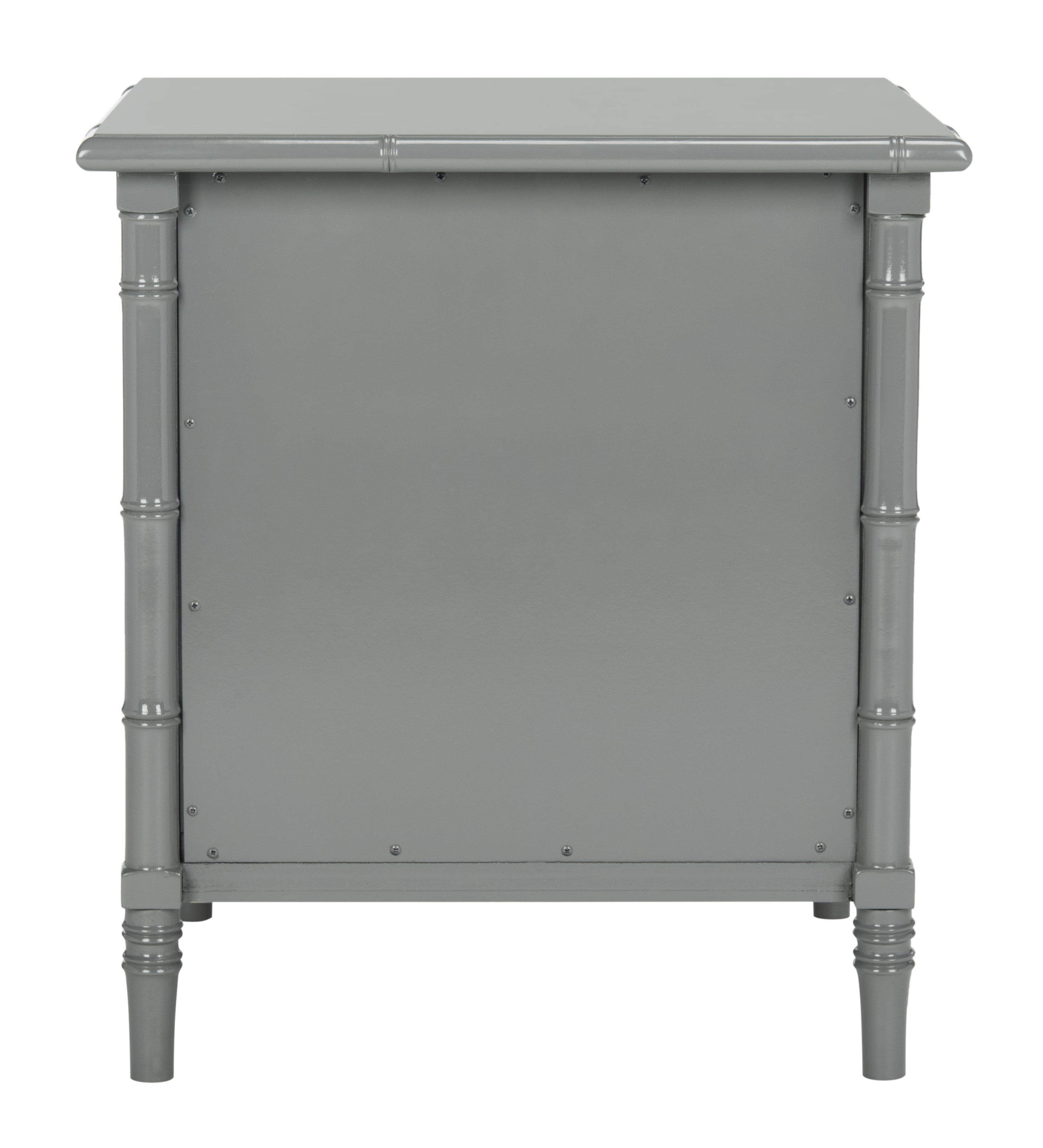 Safavieh Mina Modern Coastal 3-Drawer Grey Bamboo Nightstand - Image 6