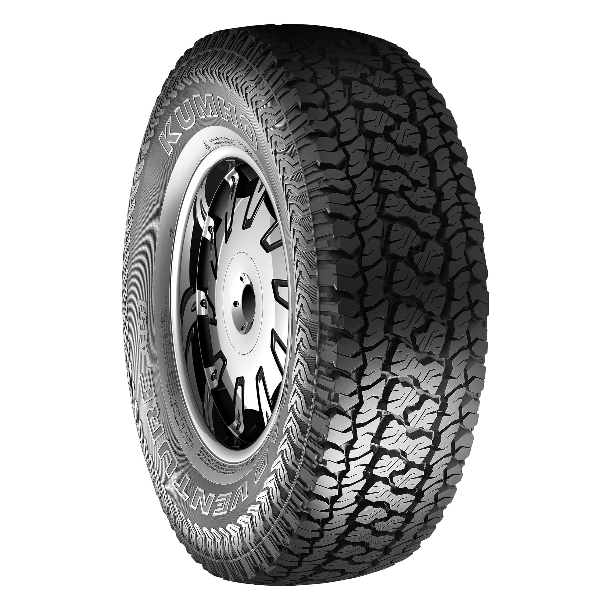 Kumho Road Venture AT51 All Terrain 275/60R20 114T Light Truck Tire - Image 3