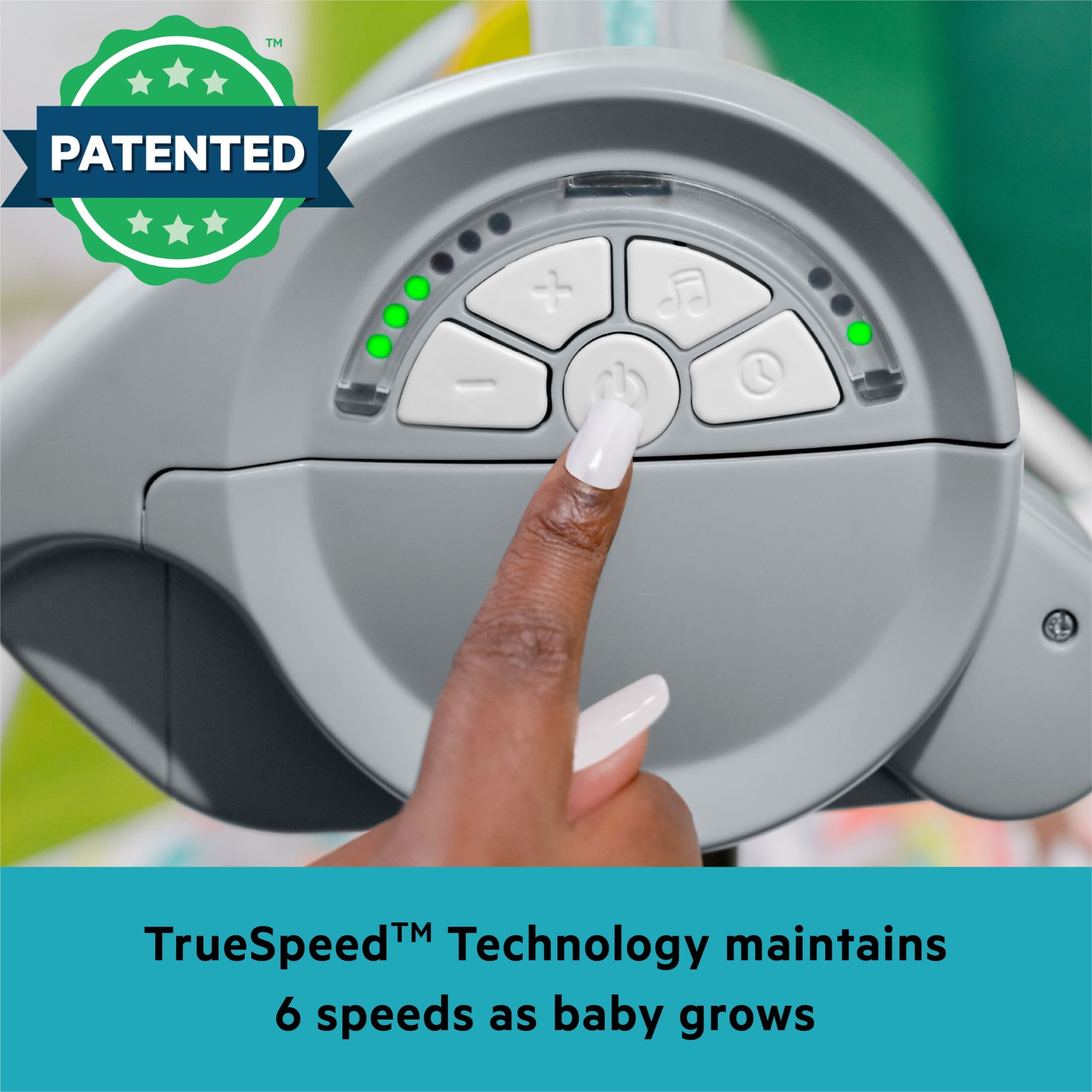 Bright Starts Playful Paradise Portable Compact Baby Swing with Toys, Unisex, Newborn + - Image 6