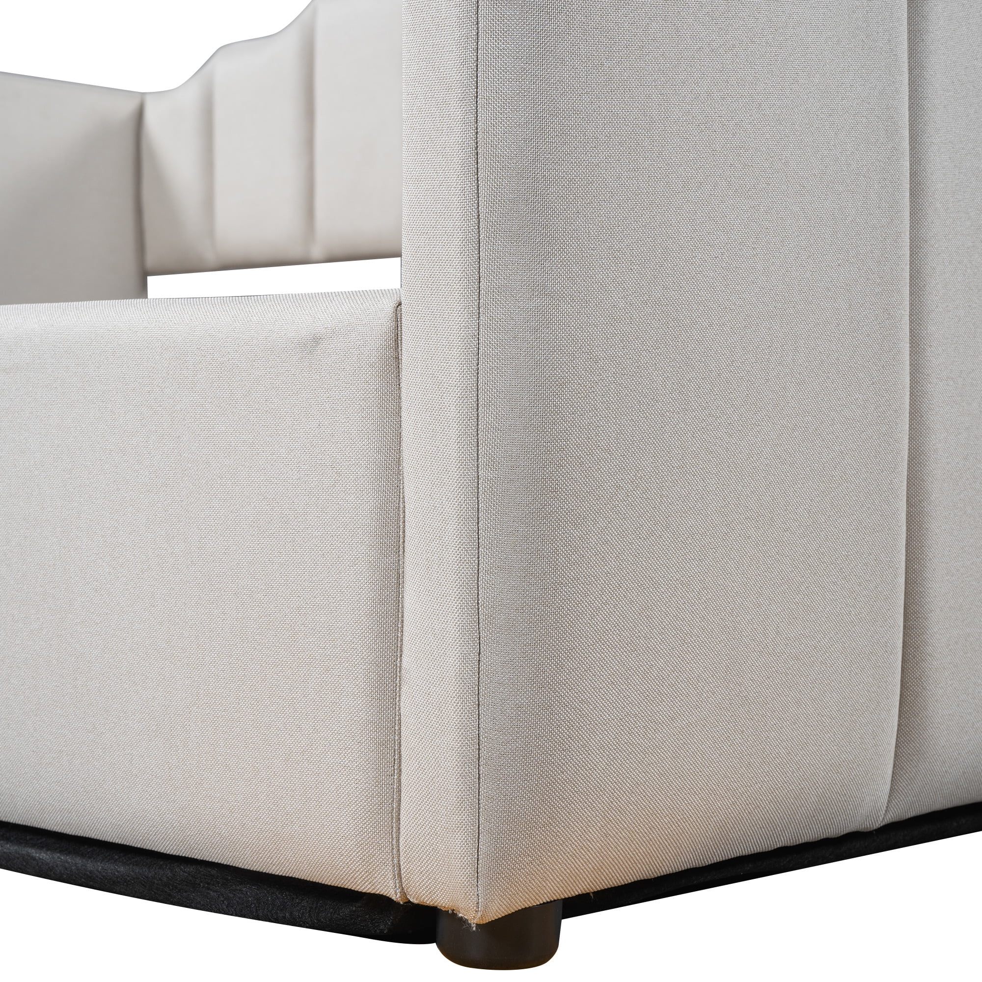 Euroco Modern Upholstered Full Size Daybed, Lift up Storage Bed for Kids Teens, White - Image 11