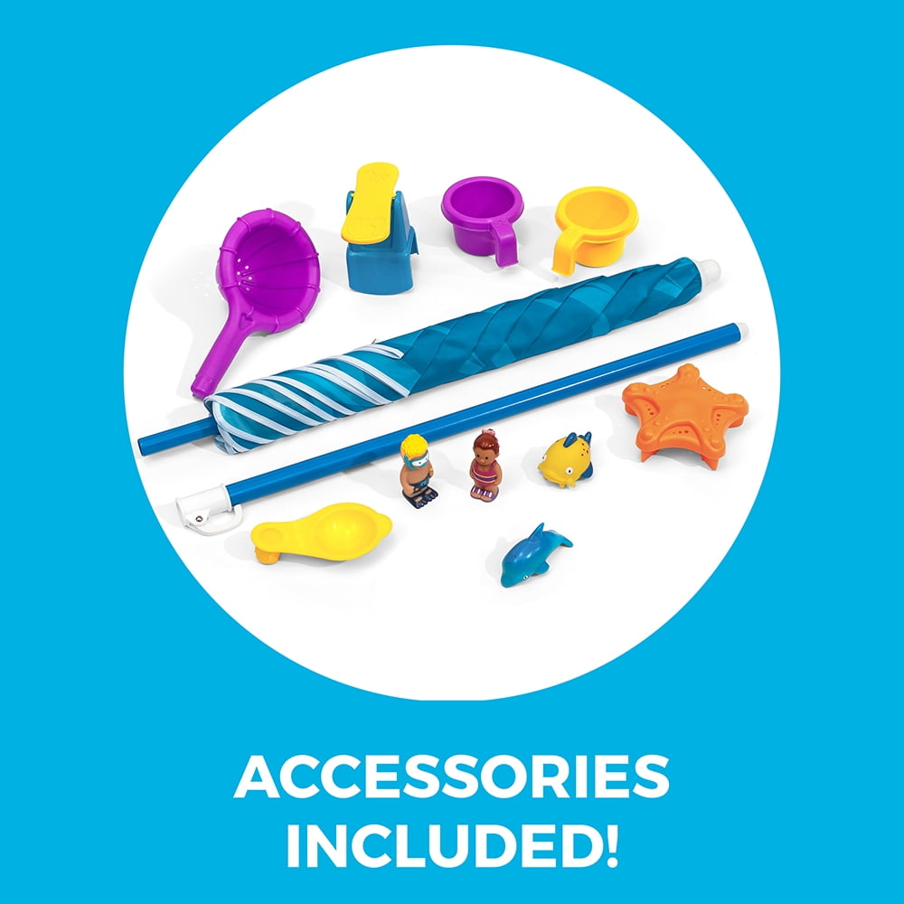 Step2 Spill & Splash Seaway Blue Plastic Water Table for Toddlers with 10-piece Playset - Image 6