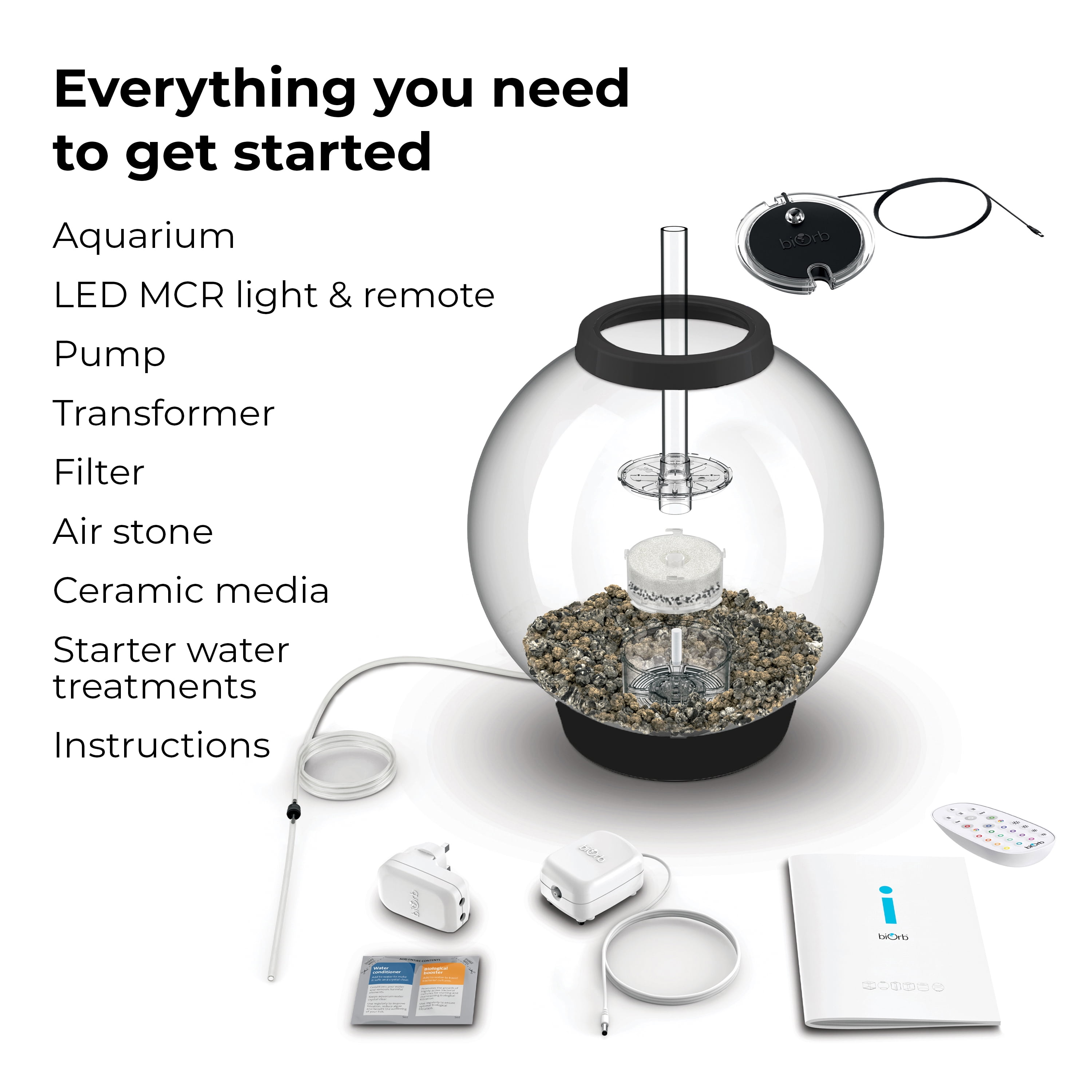 biOrb CLASSIC 30 Aquarium with MCR Light - 8 Gallon, Black - Image 3