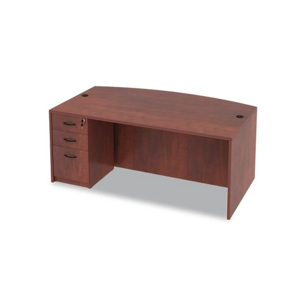 Alera 3 Drawers Vertical Lockable Filing Cabinet, Medium Cherry - Image 4