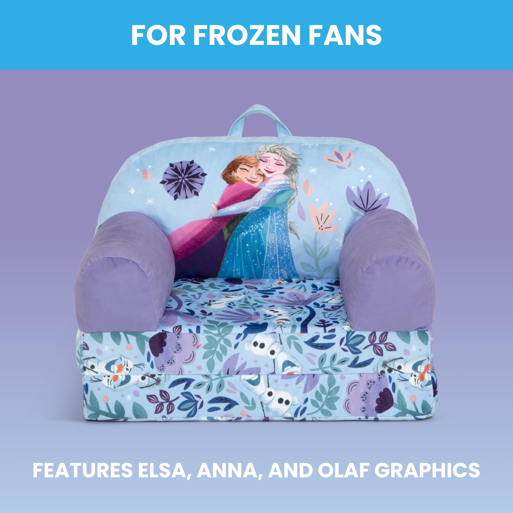 Disney Frozen Cozee Buddy Flip-Out Chair by Delta Children, Purple - Image 5