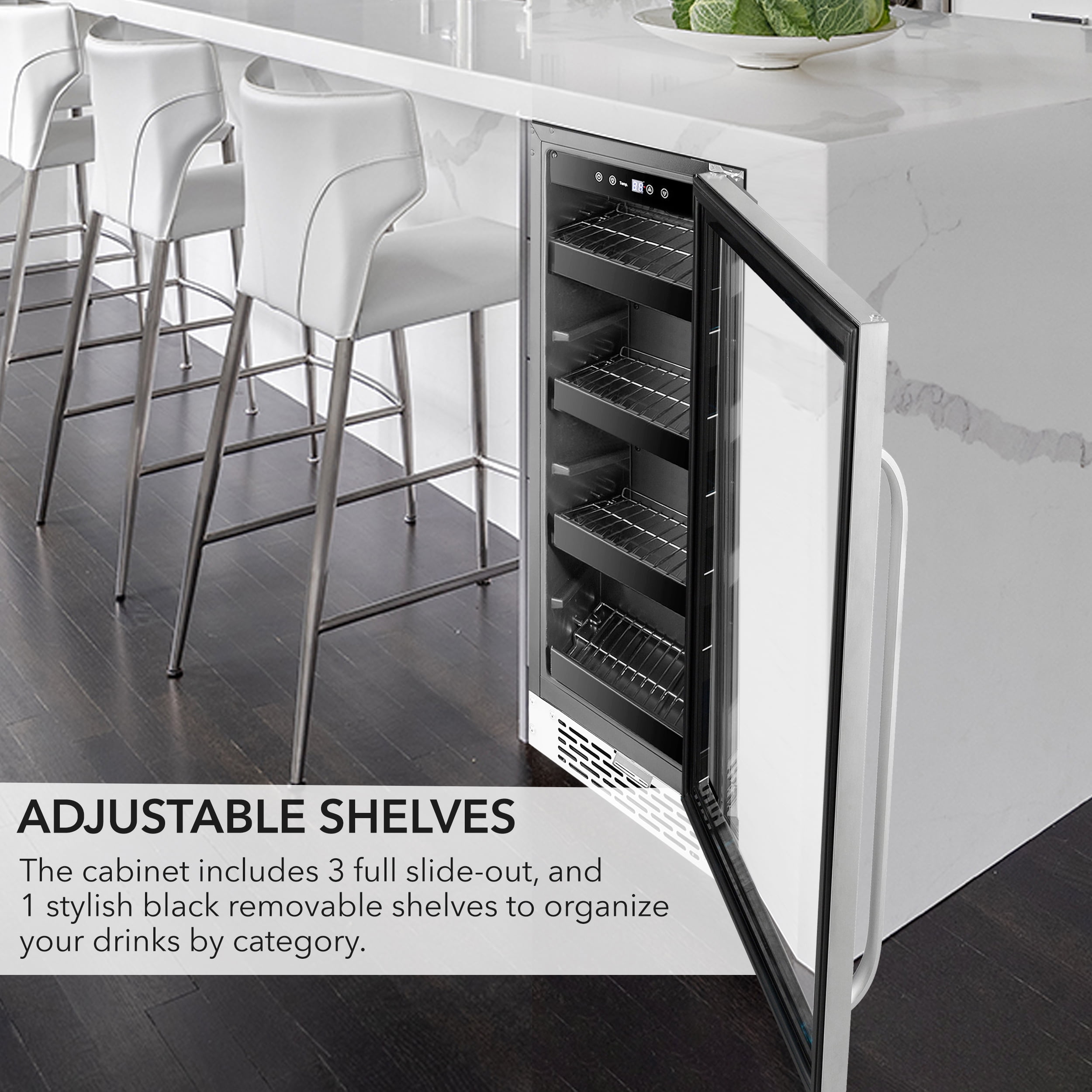 Whynter 60 Can Stainless Steel Beverage Refrigerator - Image 2