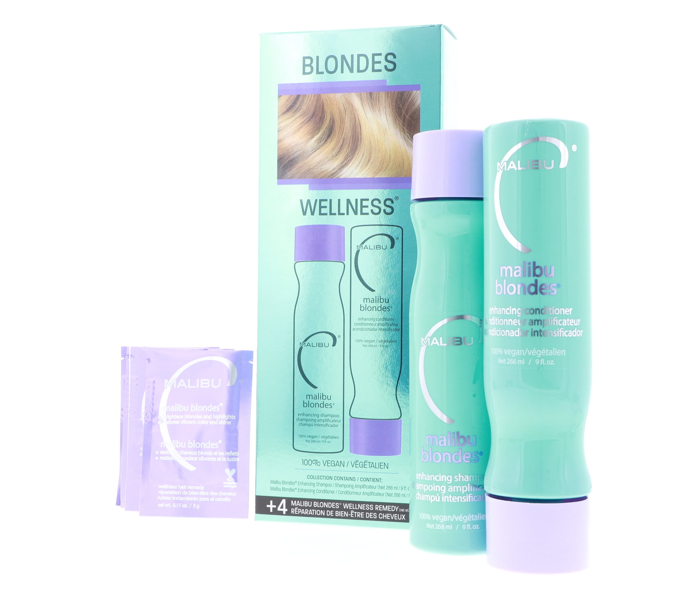 Malibu Blondes Enhancing Treatment Kit (Shampoo 9 oz, Conditioner 9 oz, Hair Remedy 4 x 0.17 oz) - Image 6