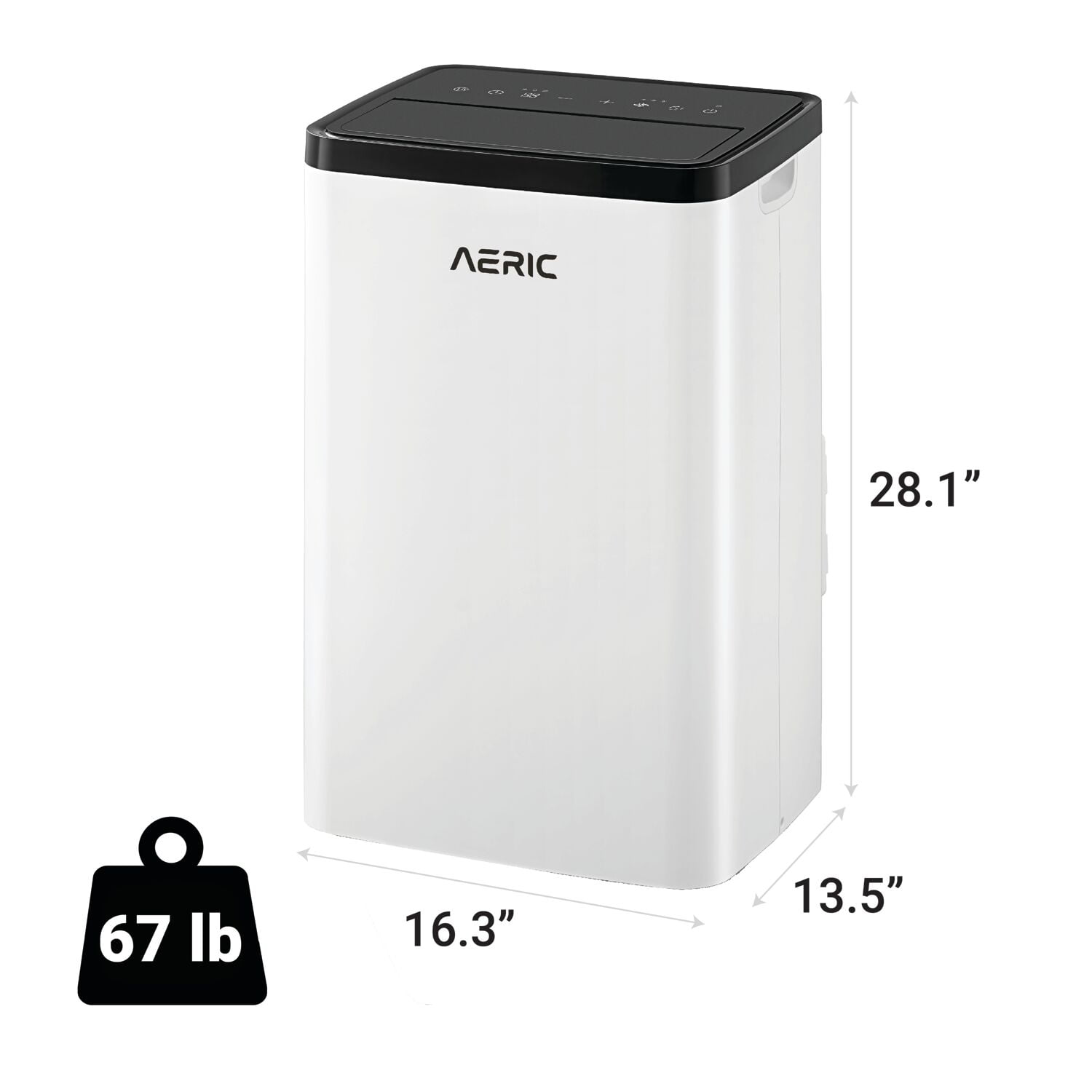 Aeric 8,000 BTU SACC (12,000 BTU ASHRAE) Portable Air Conditioner, Up to 550 Sq ft, AERP081AW - Image 11