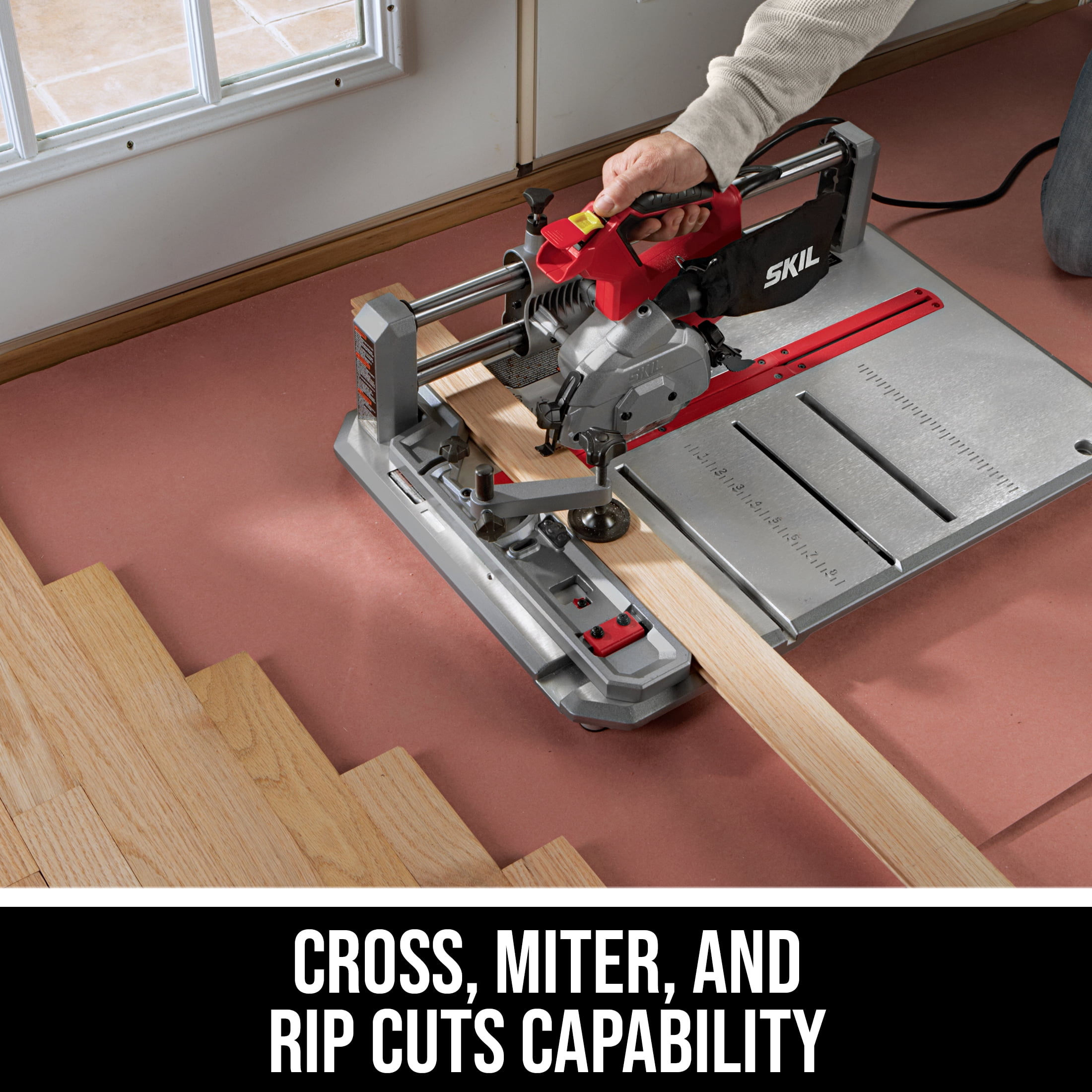 SKIL 3601-02 7 Amp Floor Saw with Lightweight Design for Transport, Miter Detents at 0, 22.5, and 45 Degrees - Image 4