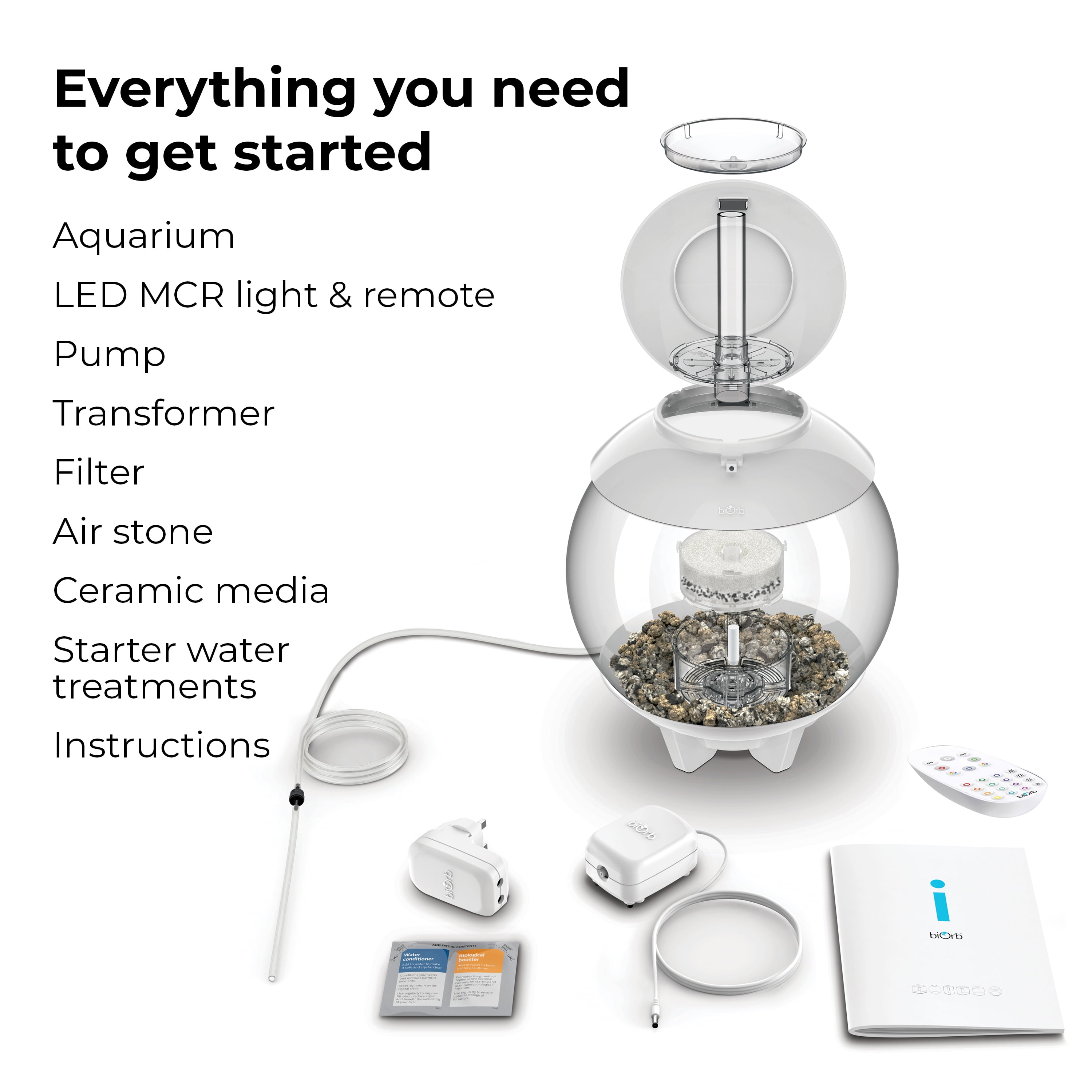 biOrb HALO 15 Aquarium with MCR Light - 4 gallon, white - Image 2