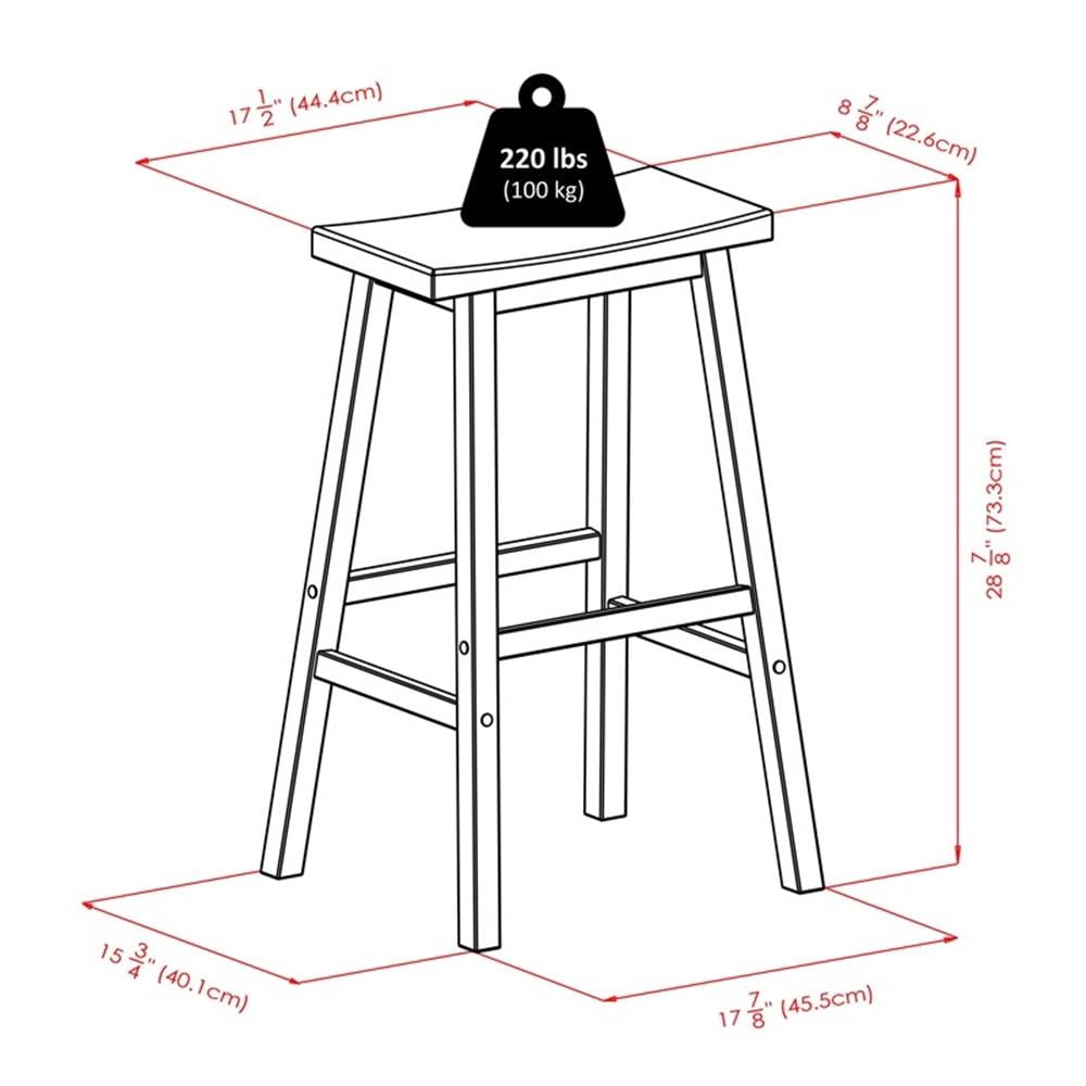 Winsome Wood Parkland 5-Pc High Dining Table with 4 Saddle Seat Bar Stools, Walnut - Image 3