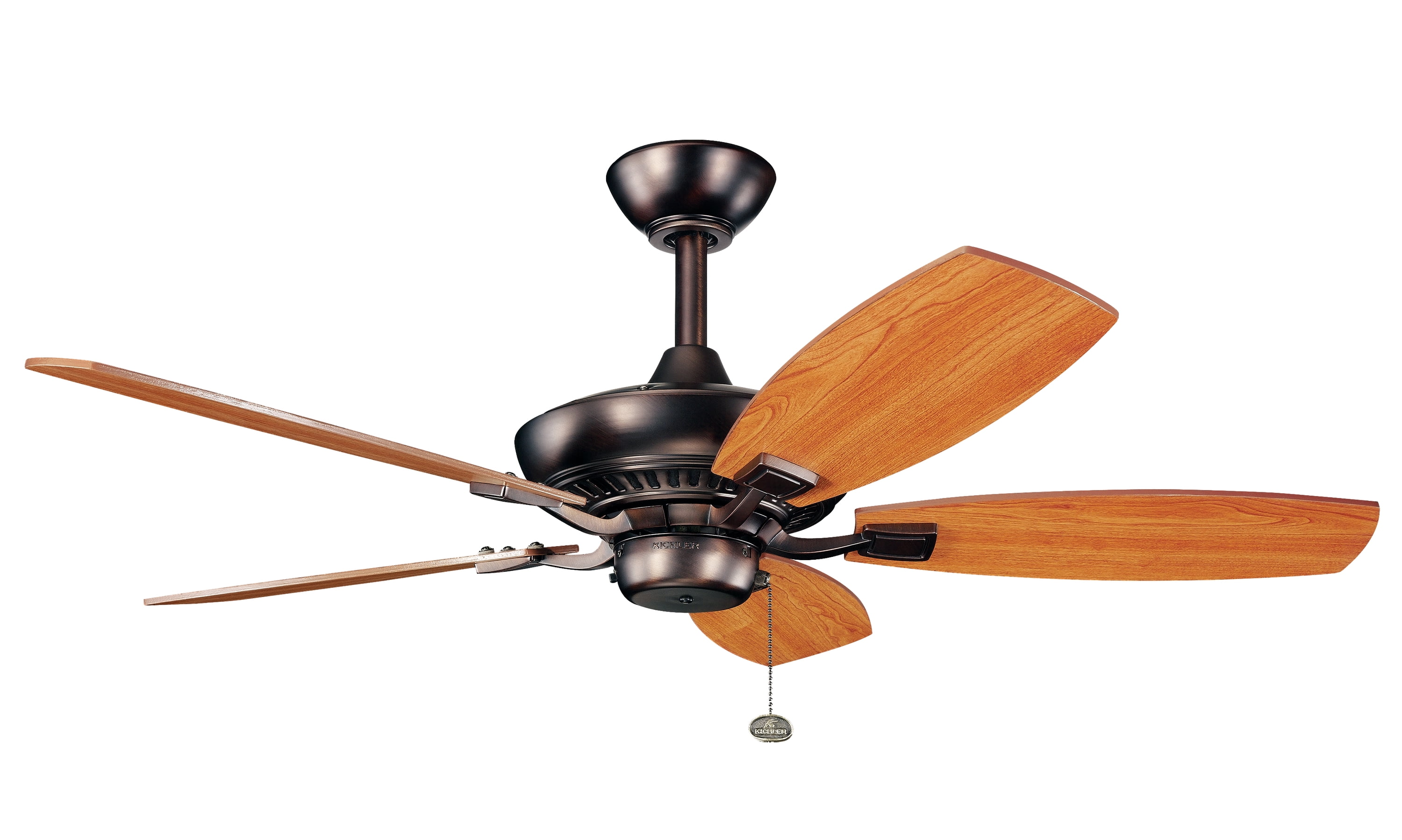 Kichler Canfield 44" Oil Brushed Bronze Downrod Ceiling Fan with Pull Chain - Image 8