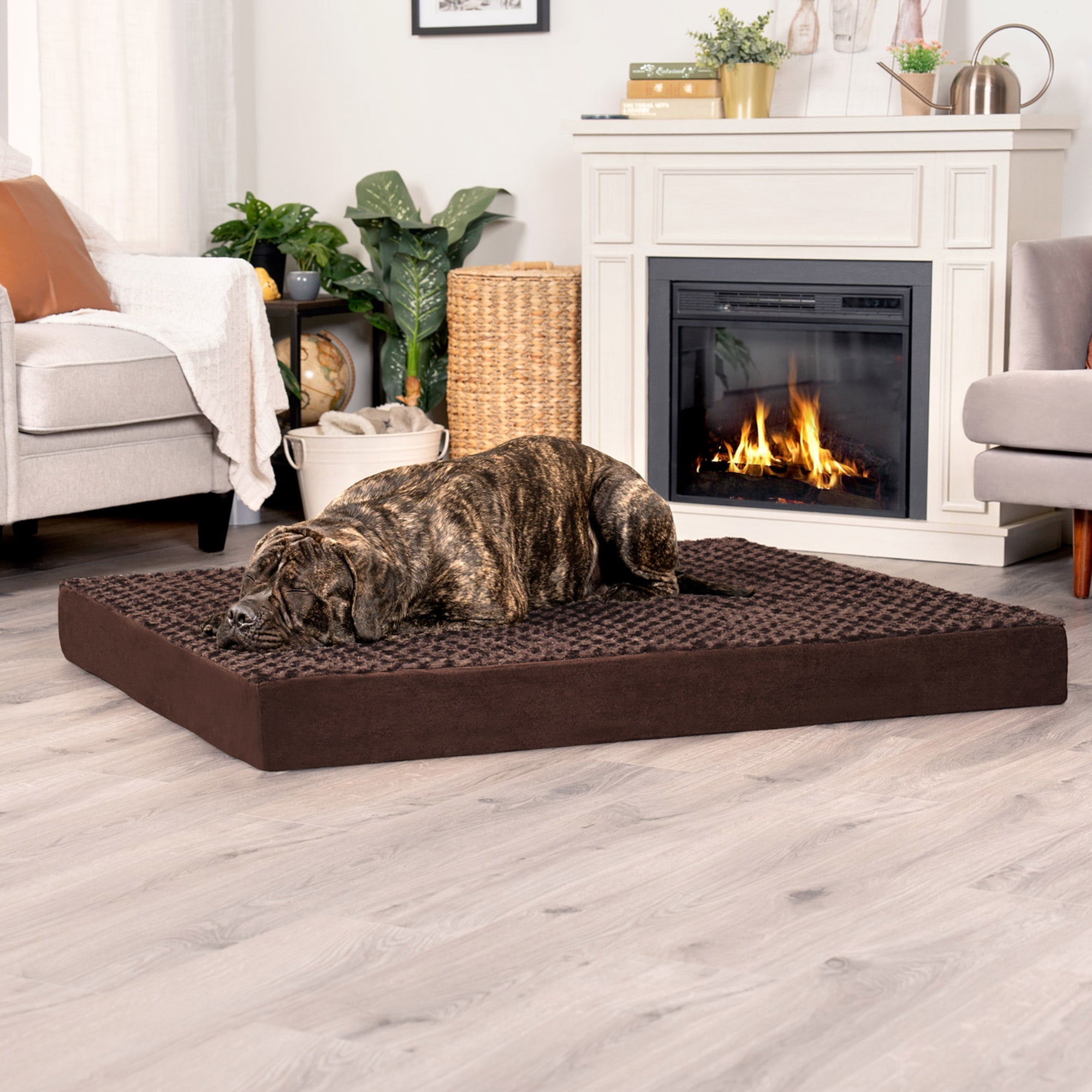 FurHaven Ultra Plush Orthopedic Deluxe Mattress Pet Bed for Dogs & Cats - Chocolate, Jumbo Plus - Image 5