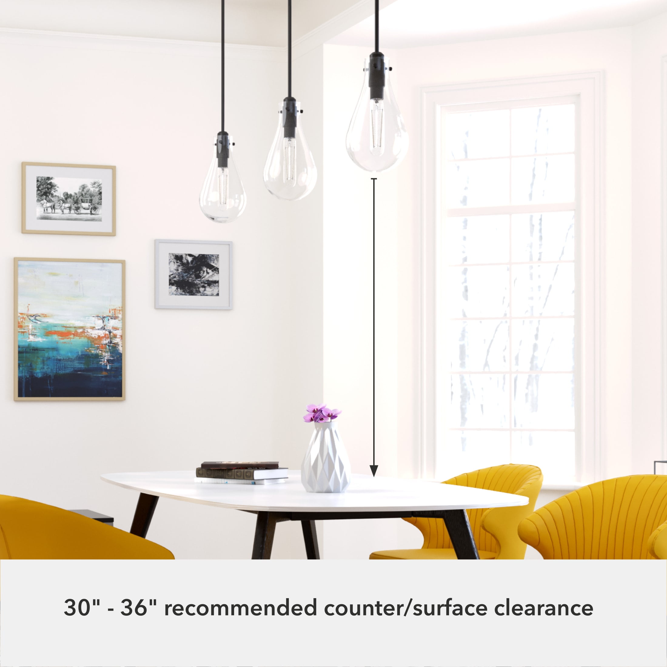 Hunter - Lundin 1-light Noble Bronze, Mini Pendant Light, Dimmable, Formal Style, Teardrop Shaped, for Bedrooms, Dining, Living Rooms - 19561 - Image 6