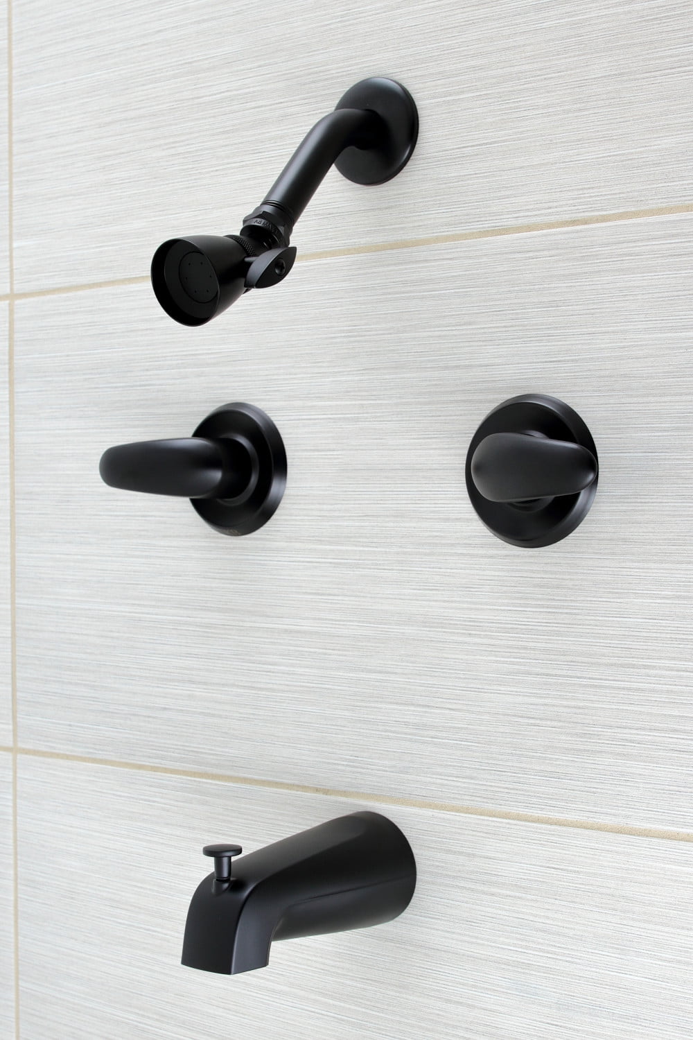 Kingston Brass KB240LL Legacy Tub and Shower Faucet, Matte Black - Image 2